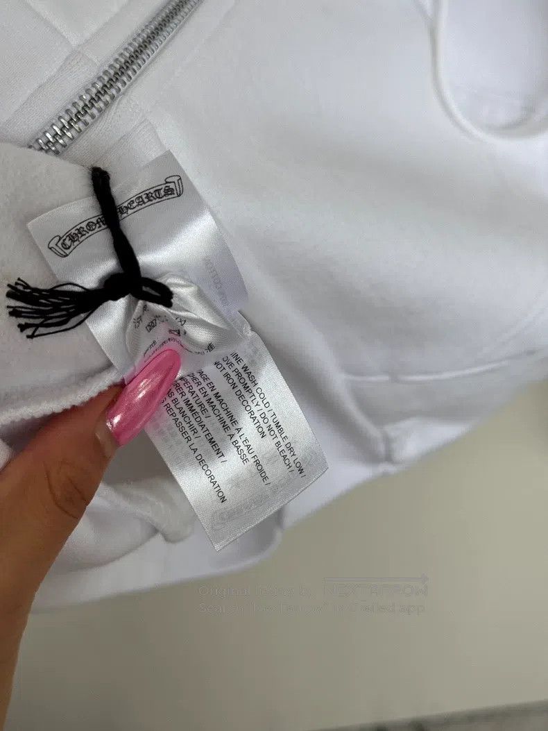Chrome Hearts CHROME HEARTS Size XS White Sanskrit hooded sweater zipper Size US XS / EU 42 / 0 - 4 Thumbnail