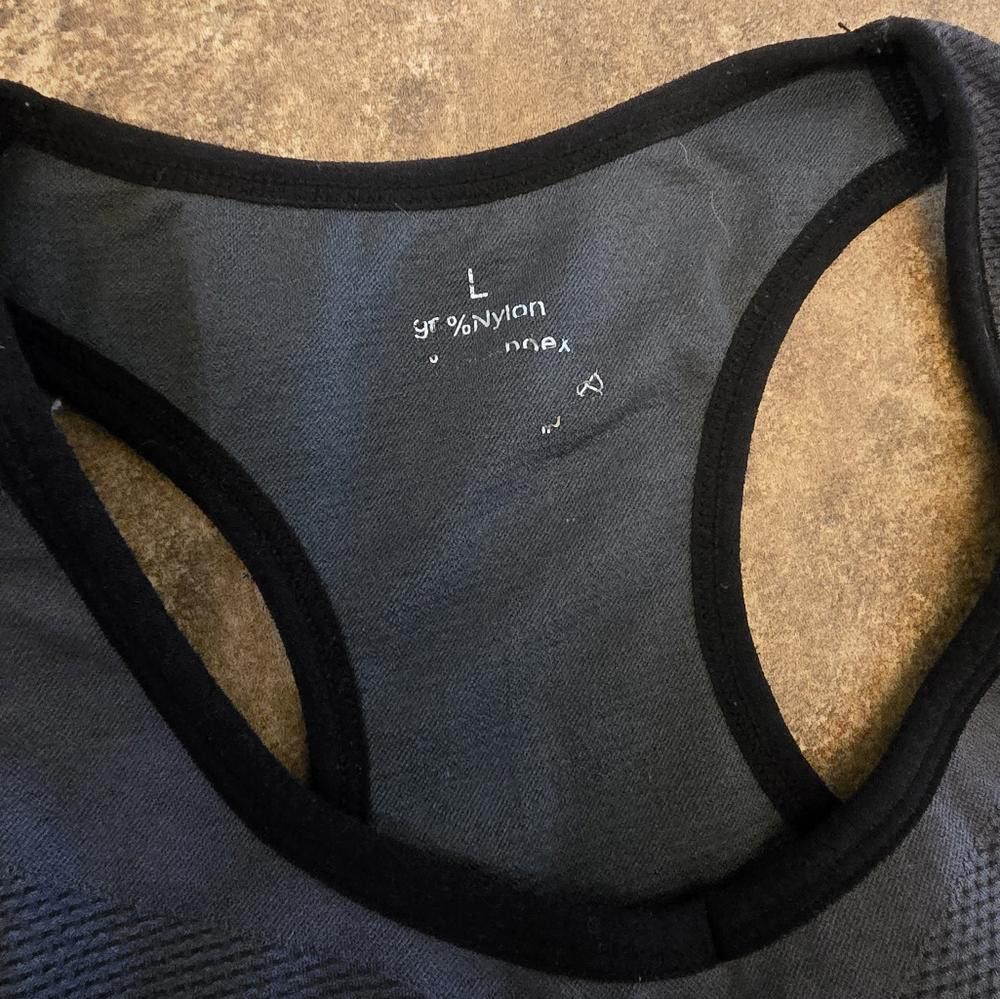 Designer Grey Black Detailed Sport Bra Size ONE SIZE - 3 Thumbnail