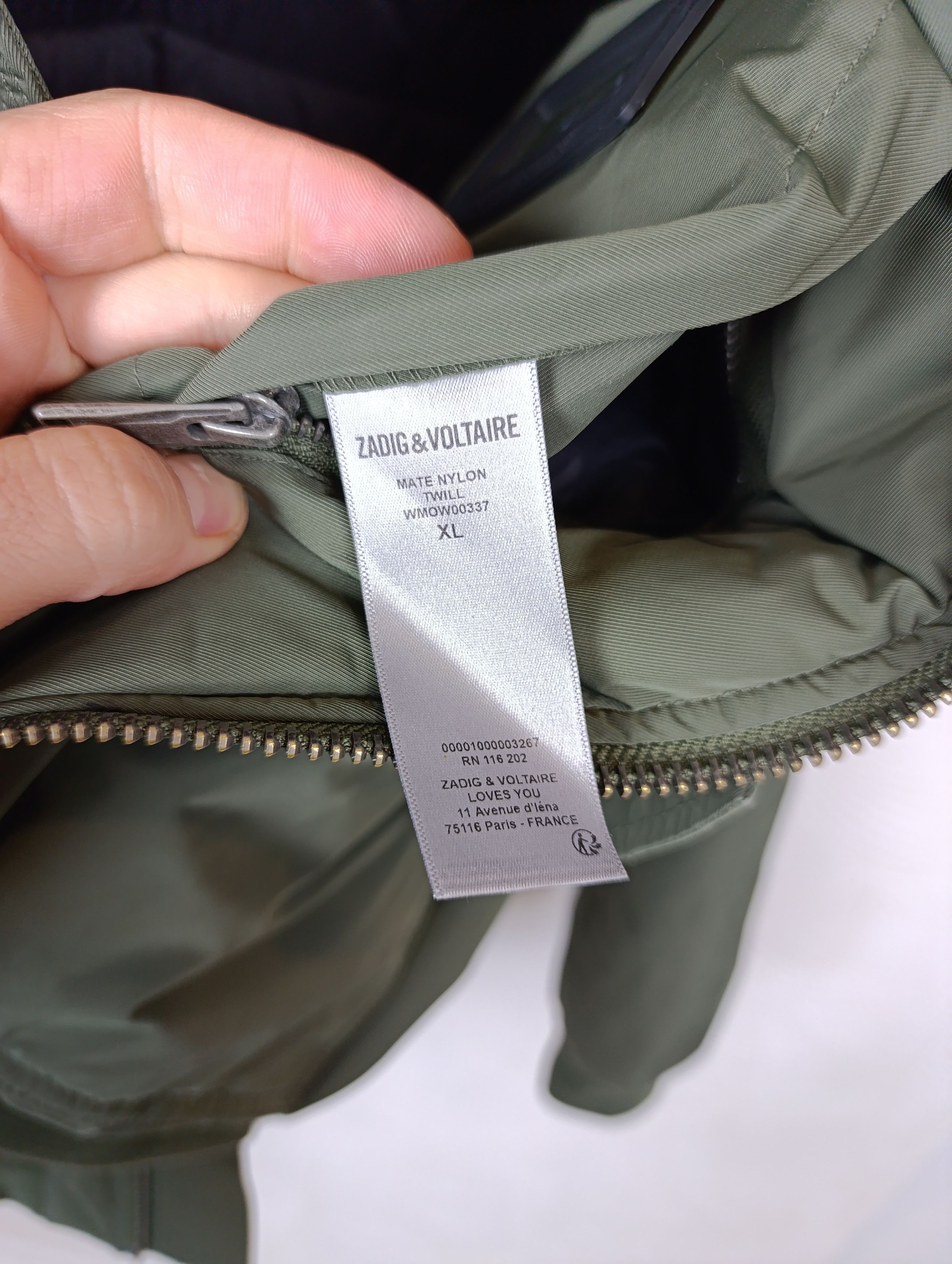 Zadig & Voltaire ZADIG VOLTAIRE MENS MATE NYLON TWILL BOMBER JACKET Size US XL / EU 56 / 4 - 20 Thumbnail