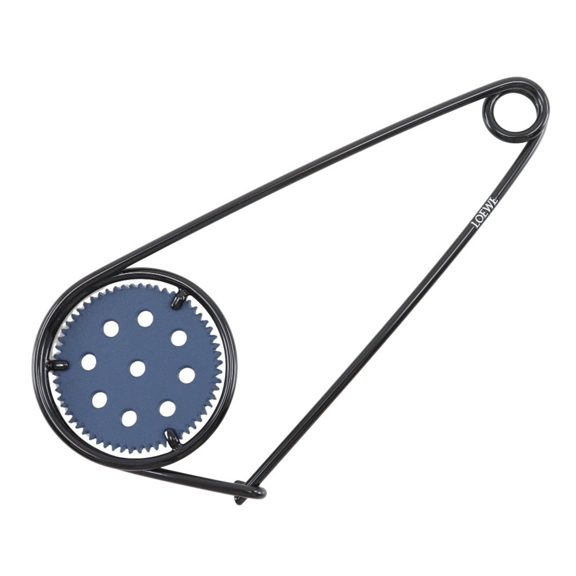 Loewe LOEWE Mechano pin charm bag metal x leather black/blue women's Size ONE SIZE - 1 Thumbnail