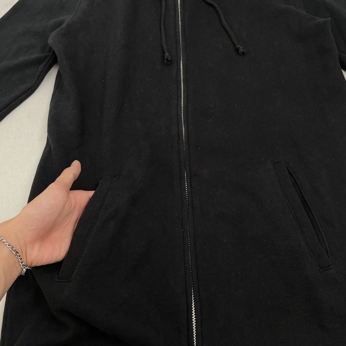 If Six Was Nine × Japanese Brand × Le Grande Bleu (L.G.B.) Black zip hoodie with removeable fur ifsixwasnine style Size US M / EU 48-50 / 2 - 2 Thumbnail