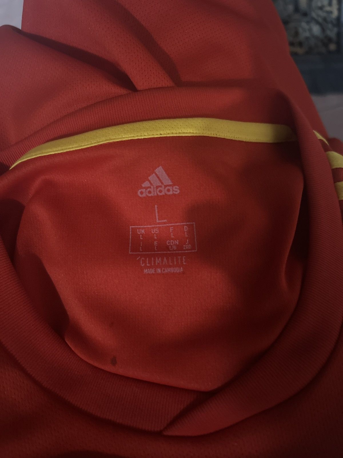 Adidas Spain Home Jersey 2018 – Adidas Climalite Size US L / EU 52-54 / 3 - 4 Thumbnail