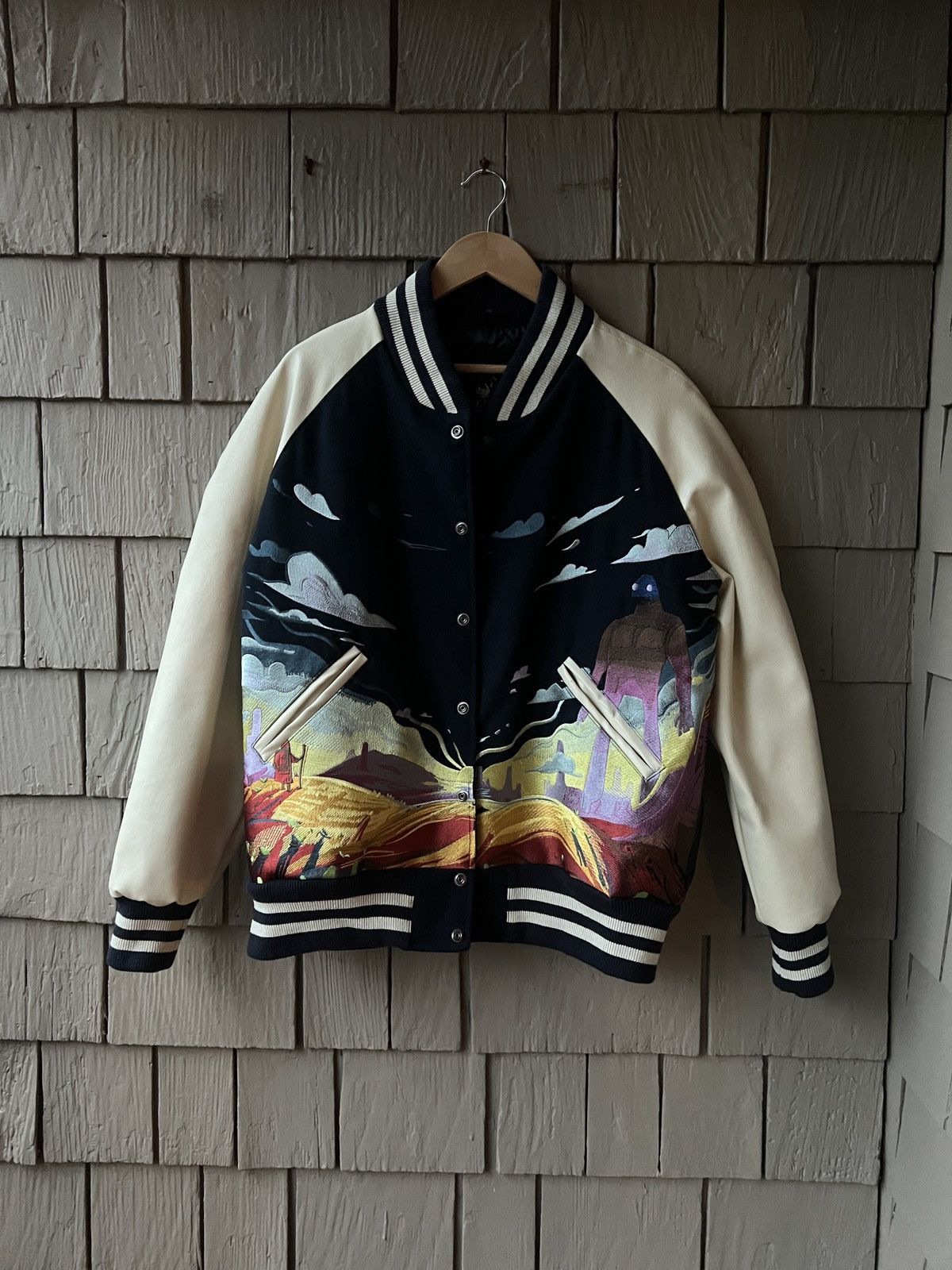 Derschutze Derschutze "giants" College Jacket (L) Size US L / EU 52-54 / 3 - 3 Thumbnail