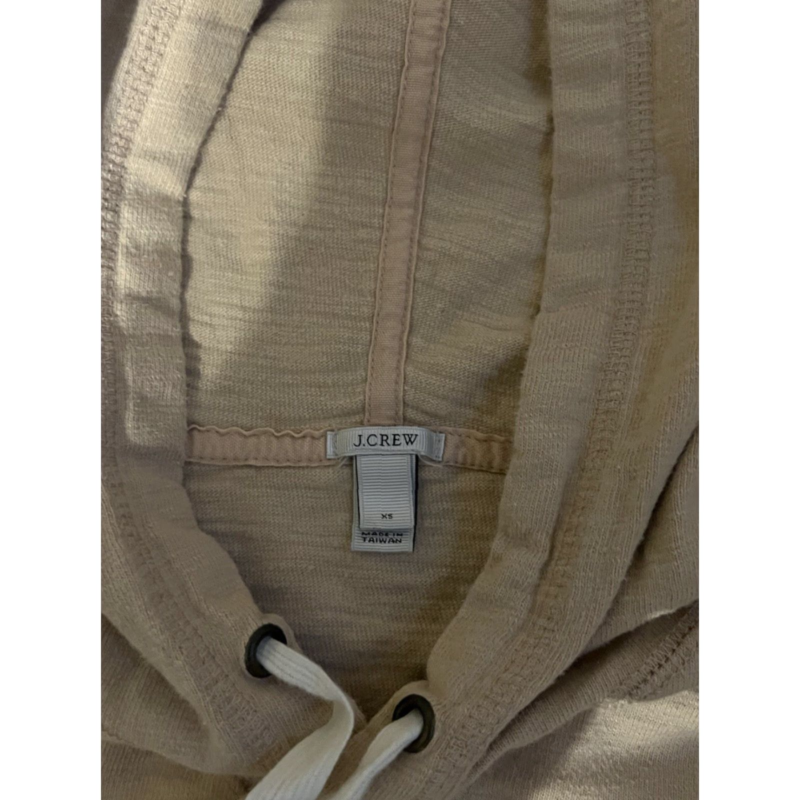 J.Crew VINTAGE J.CREW Womens Beige Striped Pullover Hooded Sweater Knitted XS Size XS / US 0-2 / IT 36-38 - 3 Thumbnail