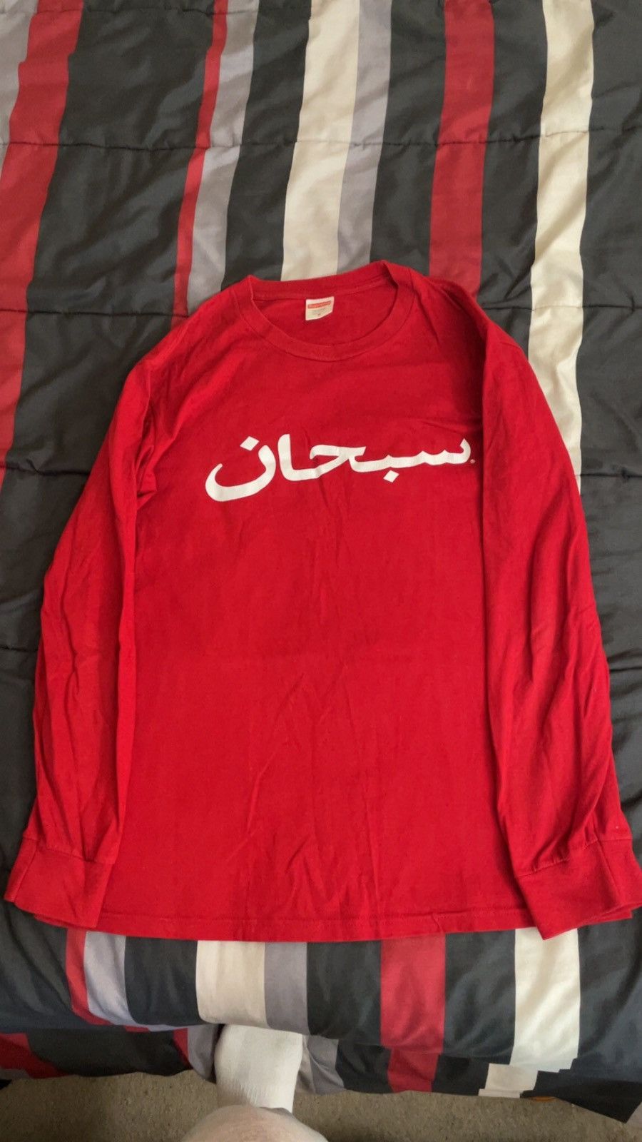 Supreme Arabic Logo L/S Tee Red