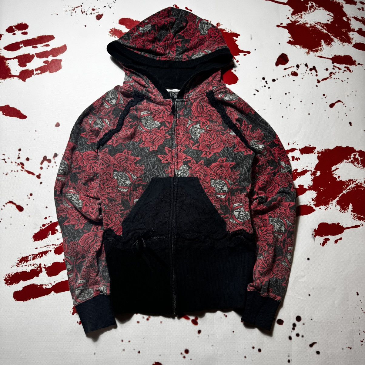 Japanese Brand × Vintage vintage y2k ironfist zip hoodie full print ed hardy style Size S / US 4 / IT 40 - 1 Thumbnail