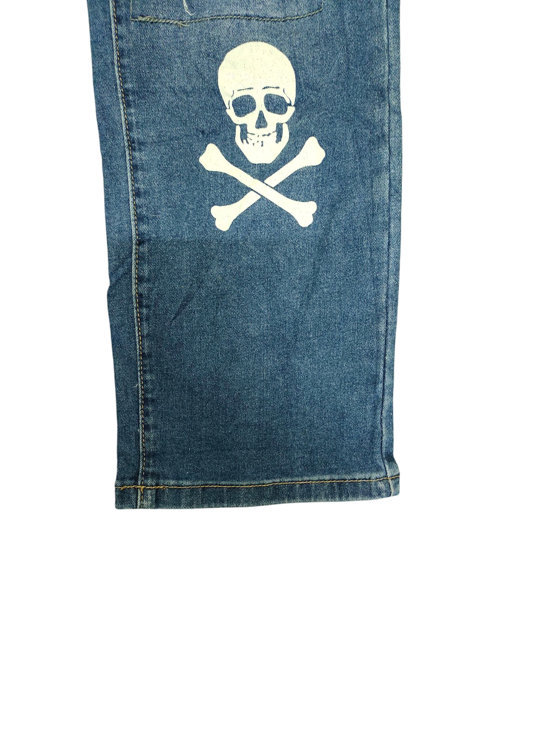 Comme des Garcons × Undercover Japanese Brand Skull Patchwork Distress Denim Jeans Size US 34 / EU 50 - 5 Thumbnail