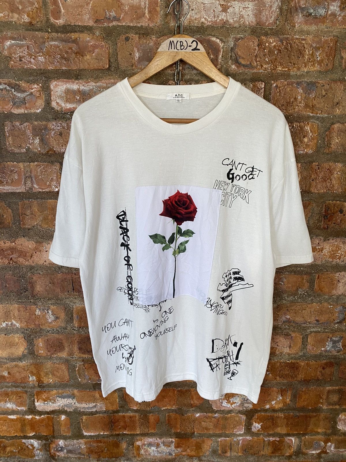 In The Attic × Japanese Brand × Le Grande Bleu (L.G.B.) Iconic Punk and Gothic Black rose poem tee Size US XL / EU 56 / 4 - 2 Thumbnail