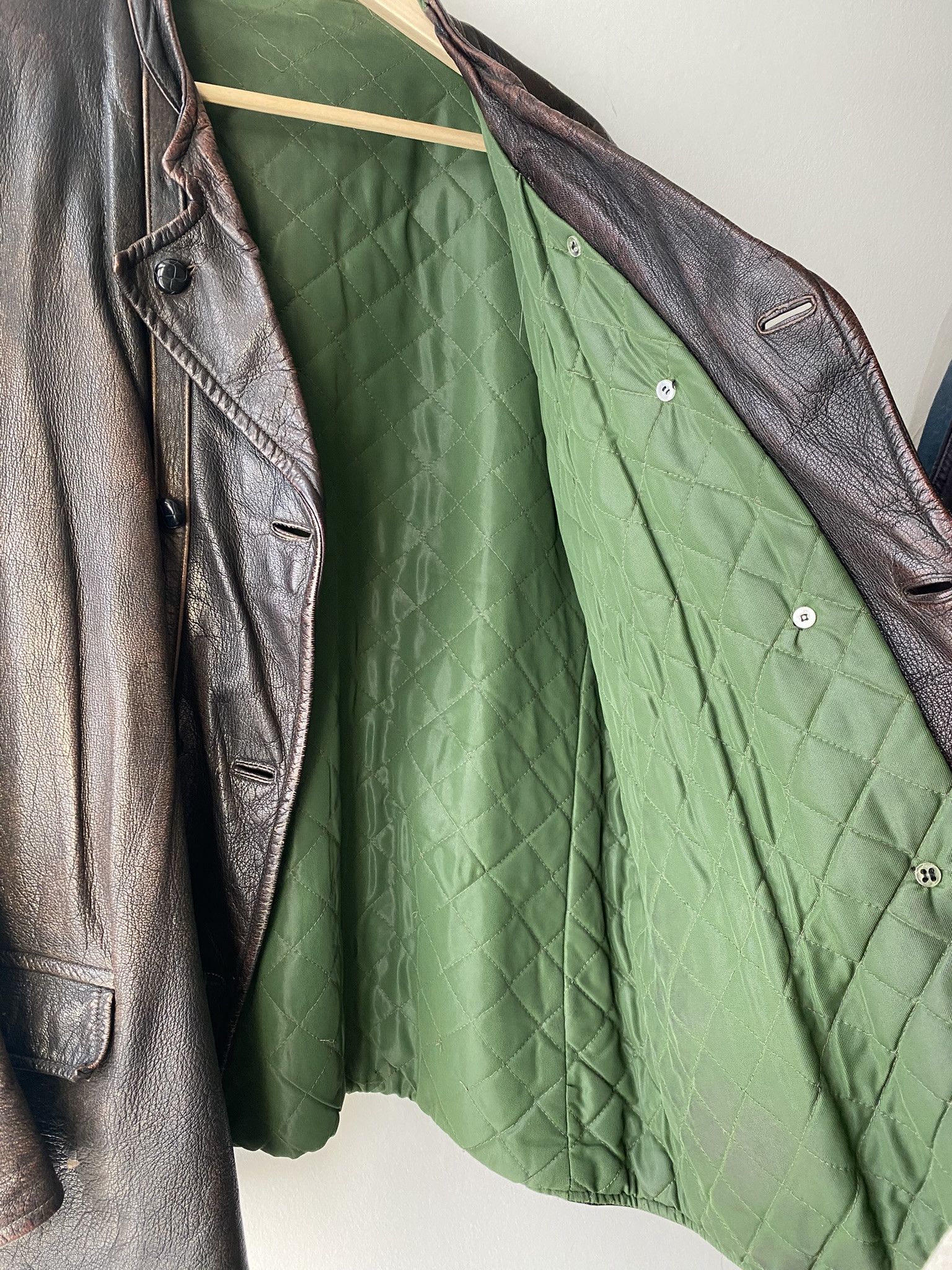 Vintage 1960s - Buckleback Leather Jacket - Made in Sweden Size US XL / EU 56 / 4 - 8 Thumbnail