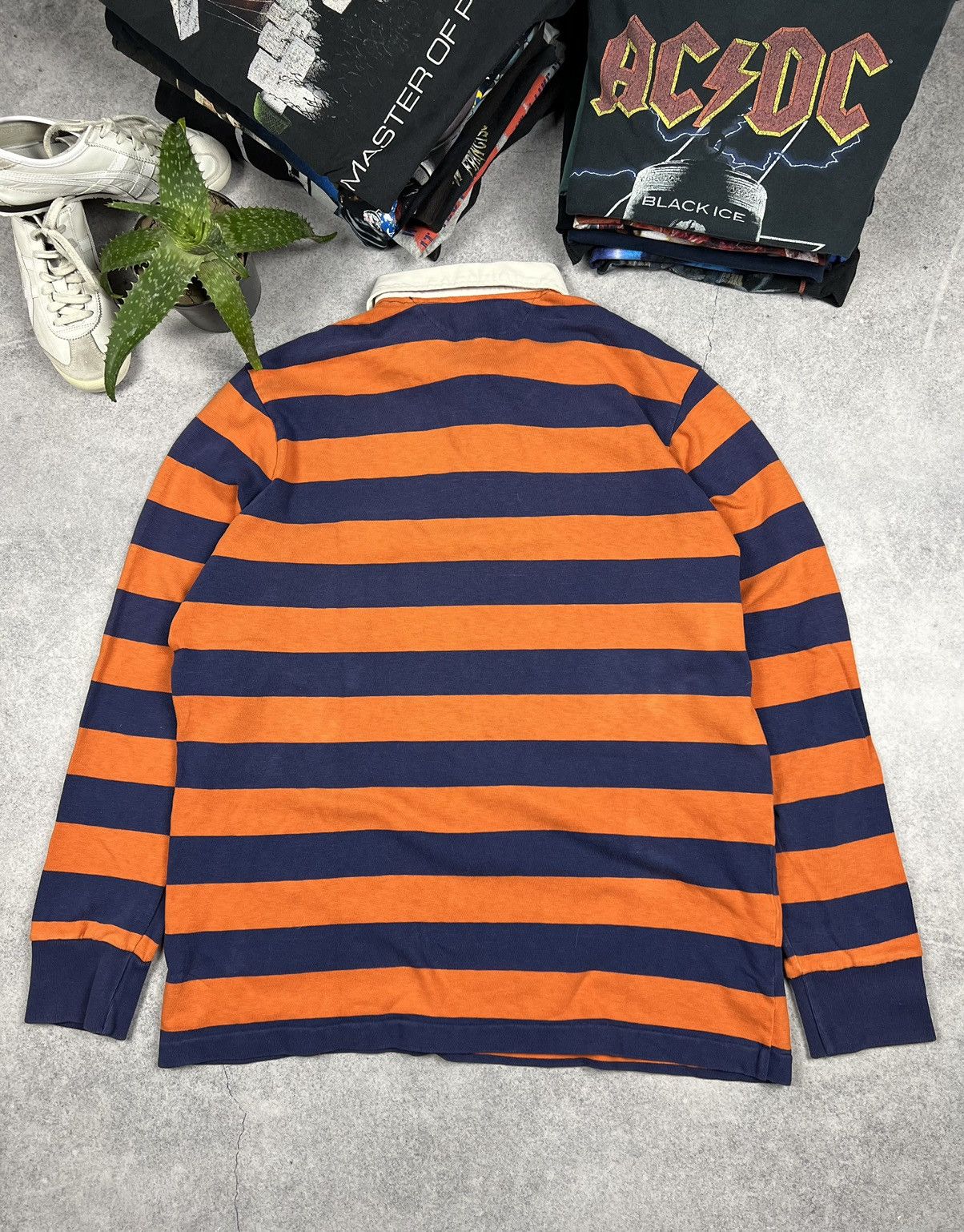 Polo Ralph Lauren × Ralph Lauren × Vintage Vintage Polo Ralph Lauren Rugby Stripped Y2K Longsleeve Size US XL / EU 56 / 4 - 7 Thumbnail