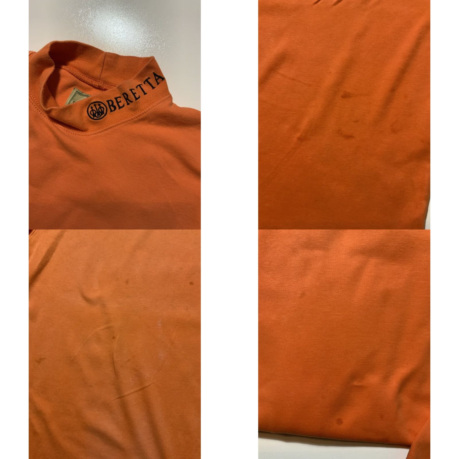 Vintage Beretta Italian Firearms Weapons Orange Mock Neck L/S Embroidered Shirt MD Size US M / EU 48-50 / 2 - 8 Thumbnail