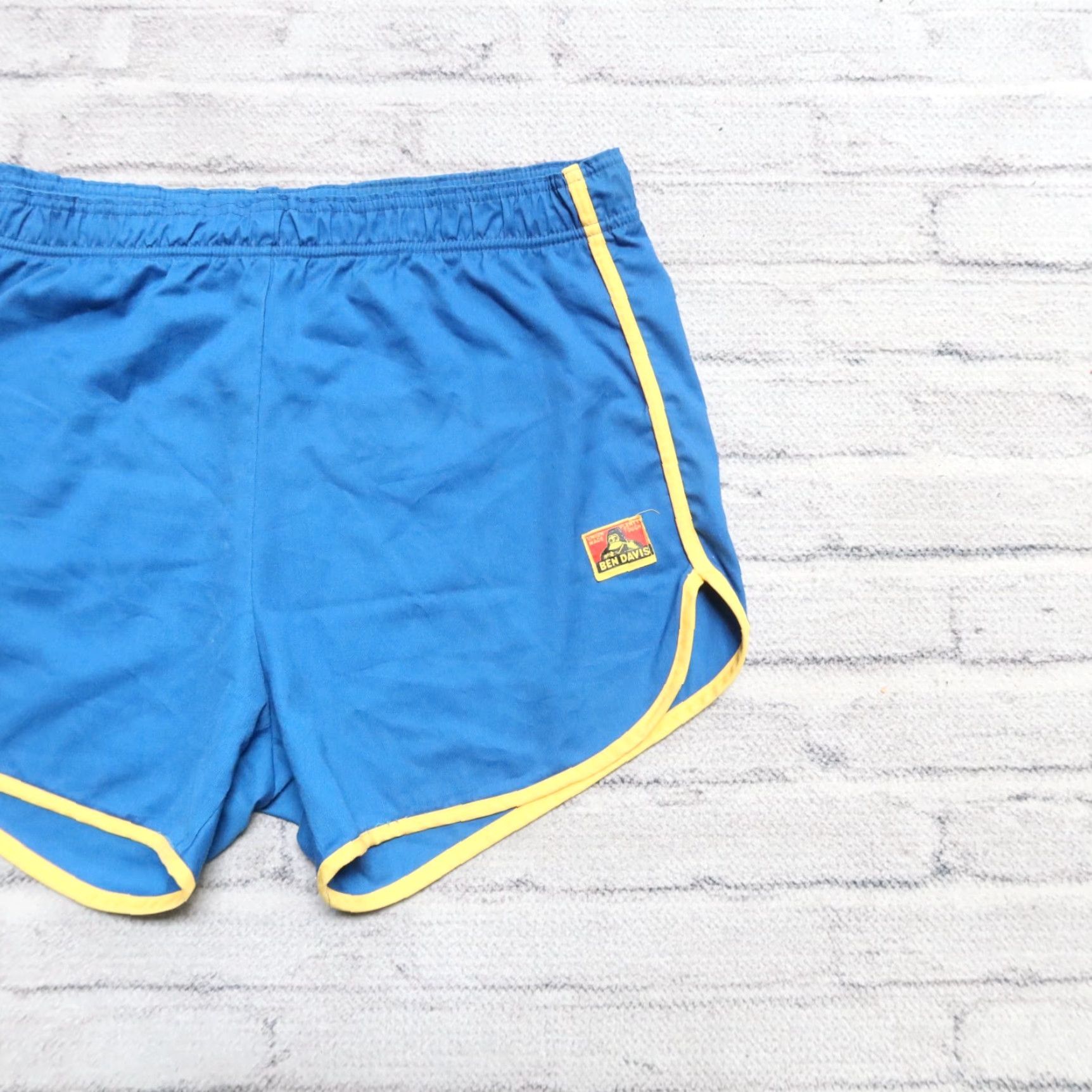 Ben Davis VINTAGE Ben Davis Shorts Denim Pants 34-36 Blue 60s Work Wear Union Made in USA Mens Shorts Size US 34 / EU 50 - 4 Thumbnail