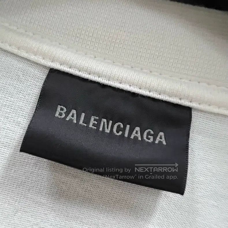 Balenciaga Balenciaga White Letter Printed Round Neck Short Sleeve Size US XS / EU 42 / 0 - 2 Thumbnail