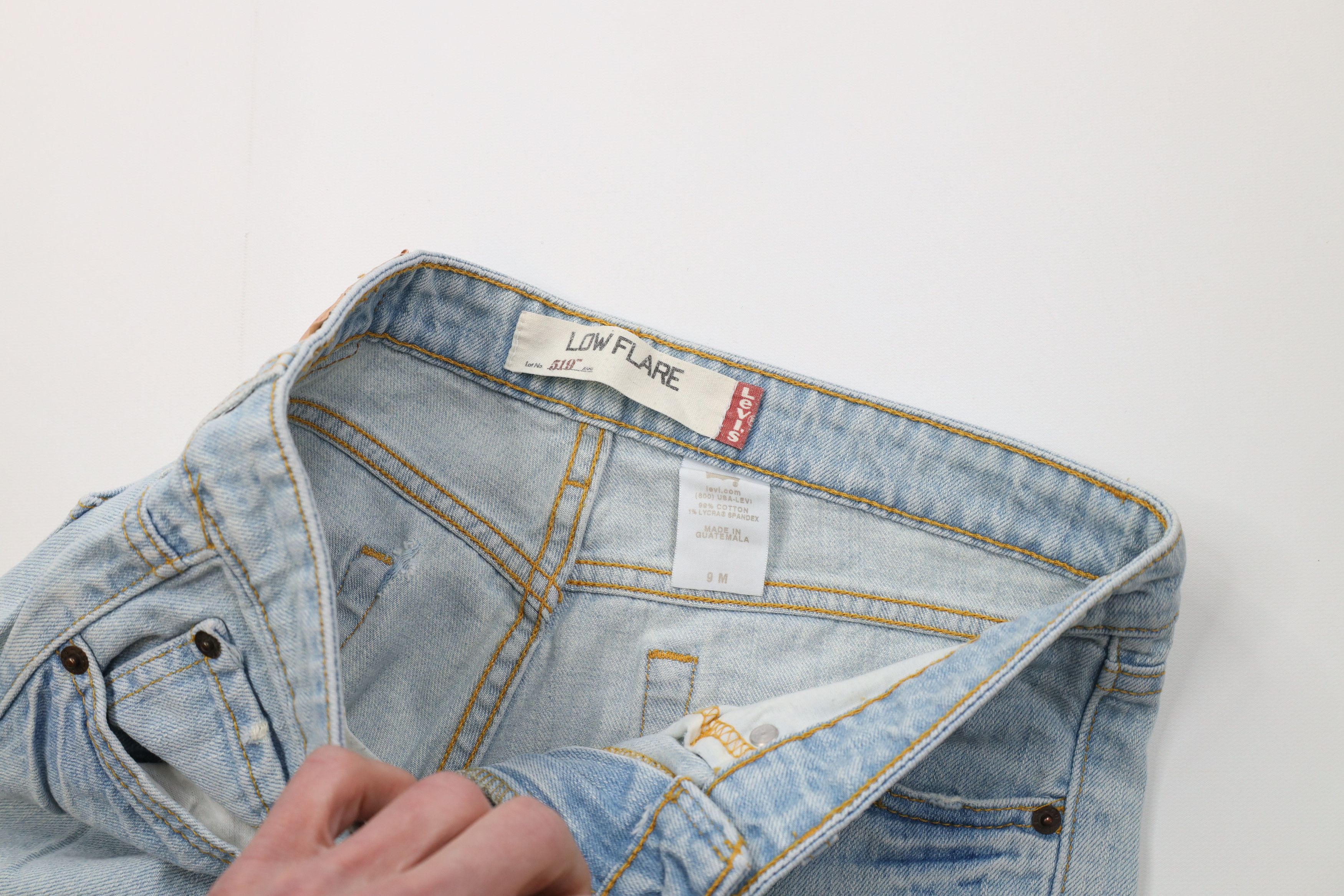 Levi's Vintage Y2K 2005 Levis 519 Rise Flared Denim Jeans Blue Size 30" / US 8 / IT 44 - 8 Thumbnail