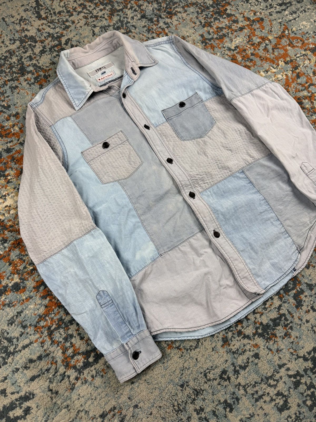 FDMTL Vintage FDMTL crazy patchwork sashiko boro style shirt Size US S / EU 44-46 / 1 - 3 Thumbnail