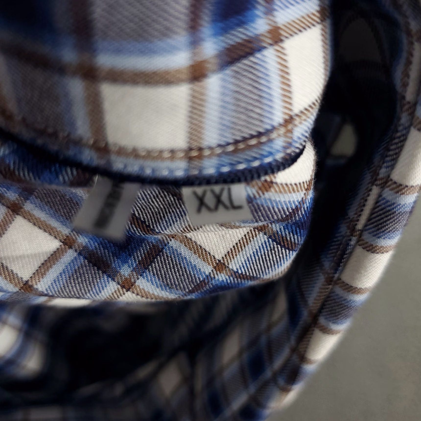 BUGATCHI Bugatchi Uomo Shirt Mens 2XL Blue Plaid Button Up Long Sleeve Size US XXL / EU 58 / 5 - 8 Thumbnail