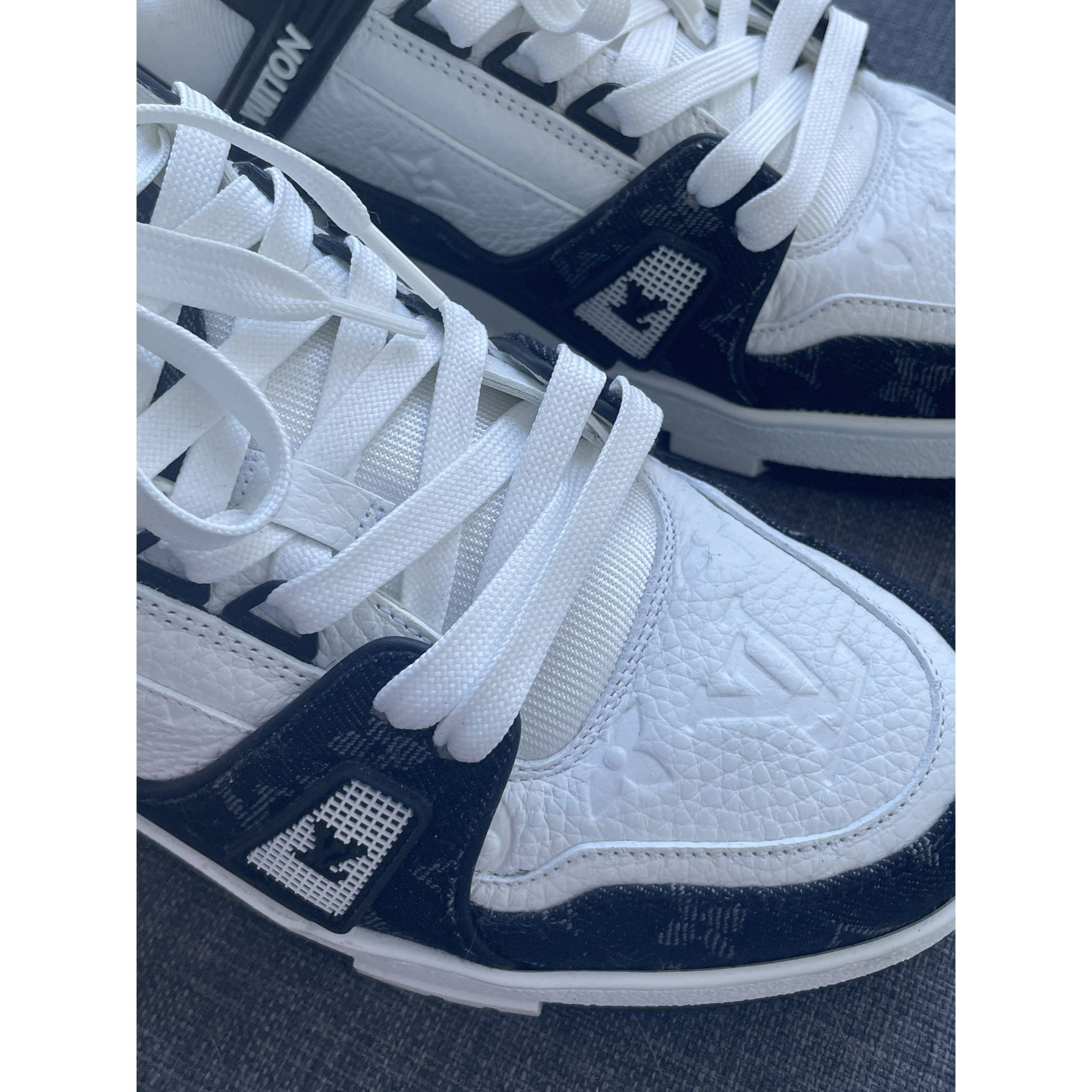Louis Vuitton Louis Vuitton LV Trainer Sneakers White & Black Monogram Lea Size US 5 / EU 37 - 2 Thumbnail