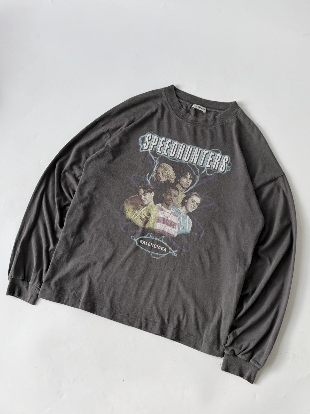Balenciaga Balenciaga Grey "Speedhunters" Oversized Long-Sleeve T-Shirt Size US M / EU 48-50 / 2 - 4 Thumbnail