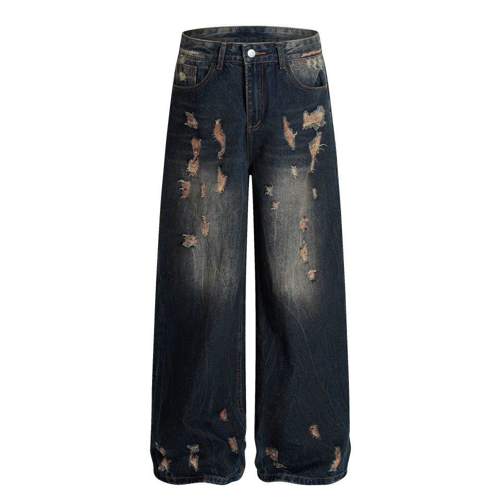 Vintage Men's punk street style distressed loose casual ripped jeans Size US 32 / EU 48 - 1 Thumbnail