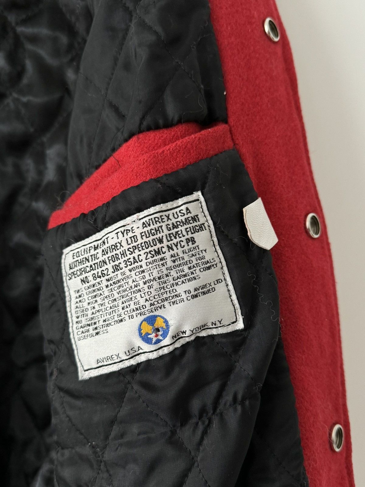 Avirex × Vintage Vintage 90s Avirex USA Varsity Wool Leather Red Jacket Size US M / EU 48-50 / 2 - 10 Thumbnail
