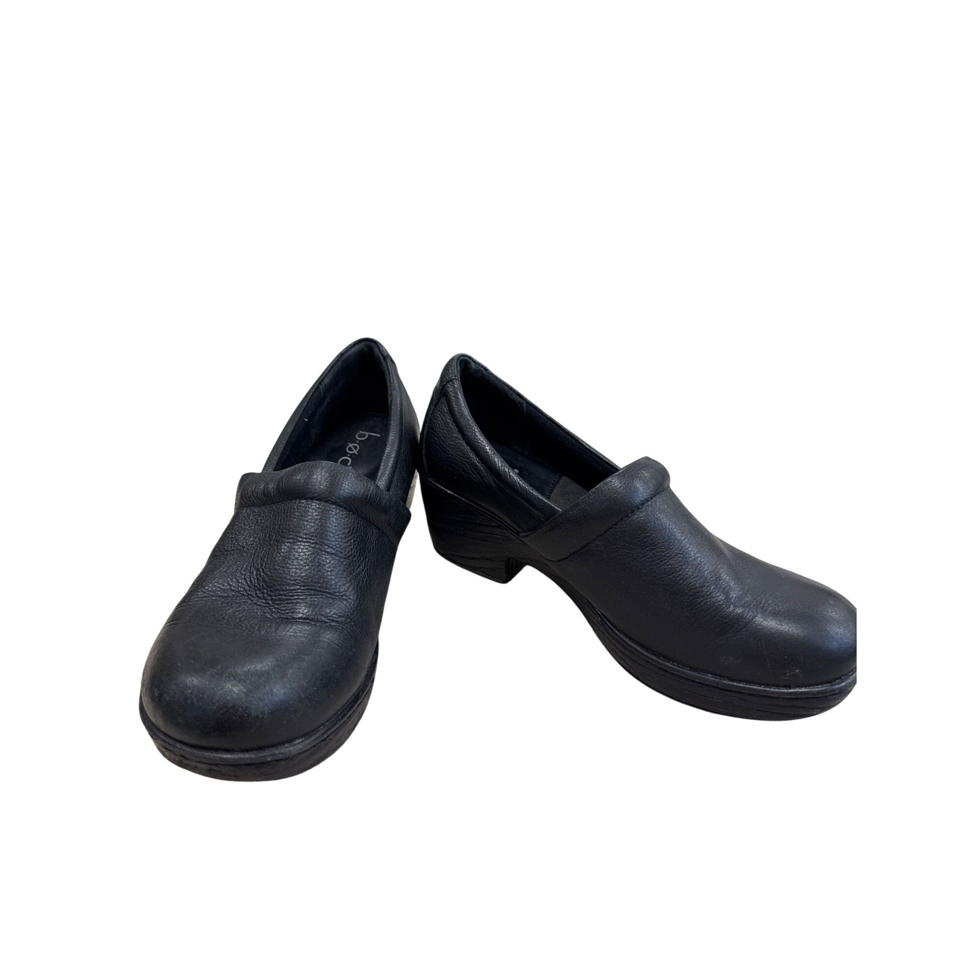 Boc B.OC Womens Black Leather Clogs Mules 7M SKU 7484 Size US 7 / IT 37 - 1 Thumbnail