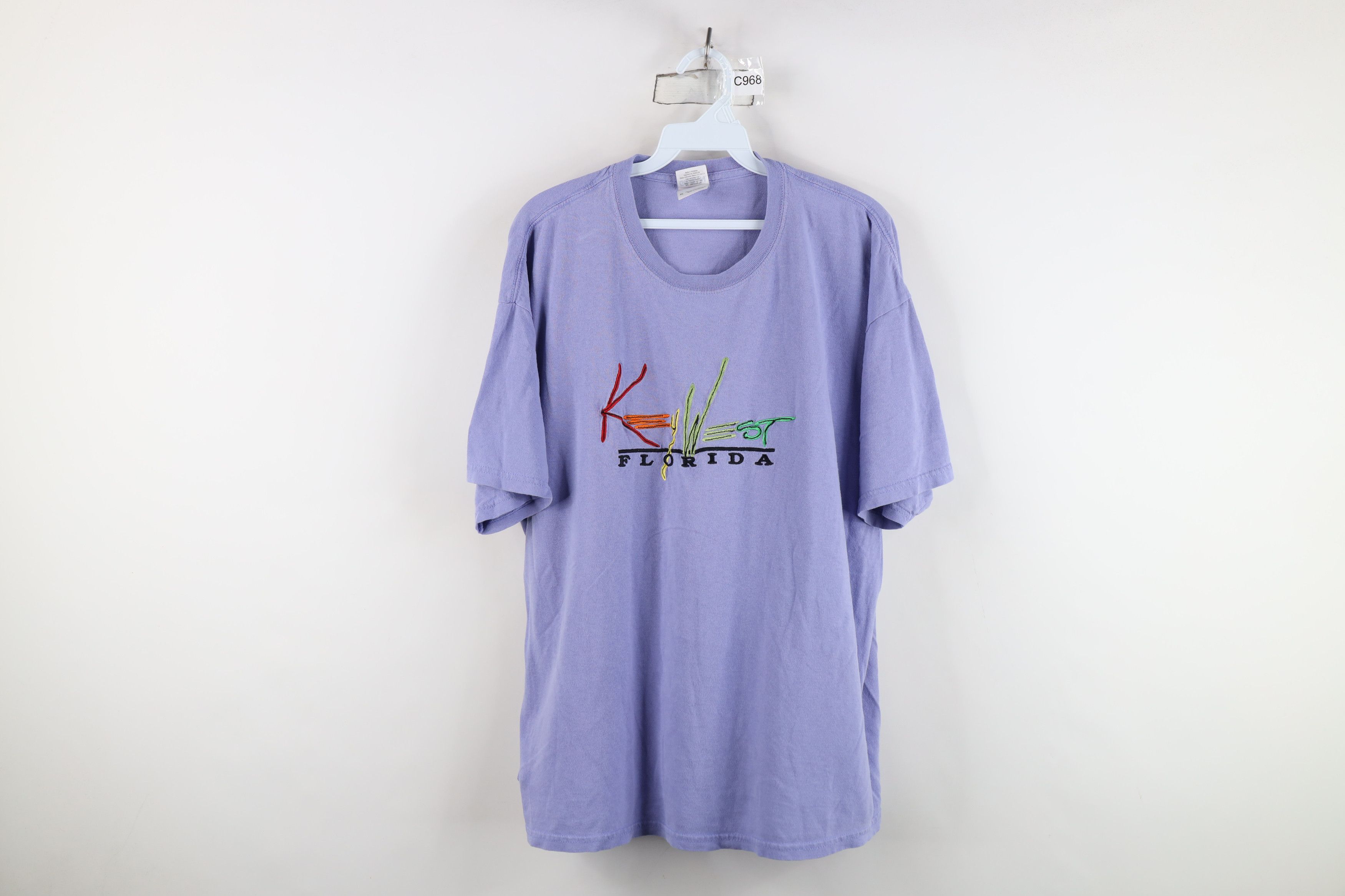 Vintage Vintage 90s Y2K Streetwear Spell Key West Florida T-Shirt Size XL / US 12-14 / IT 48-50 - 1 Thumbnail