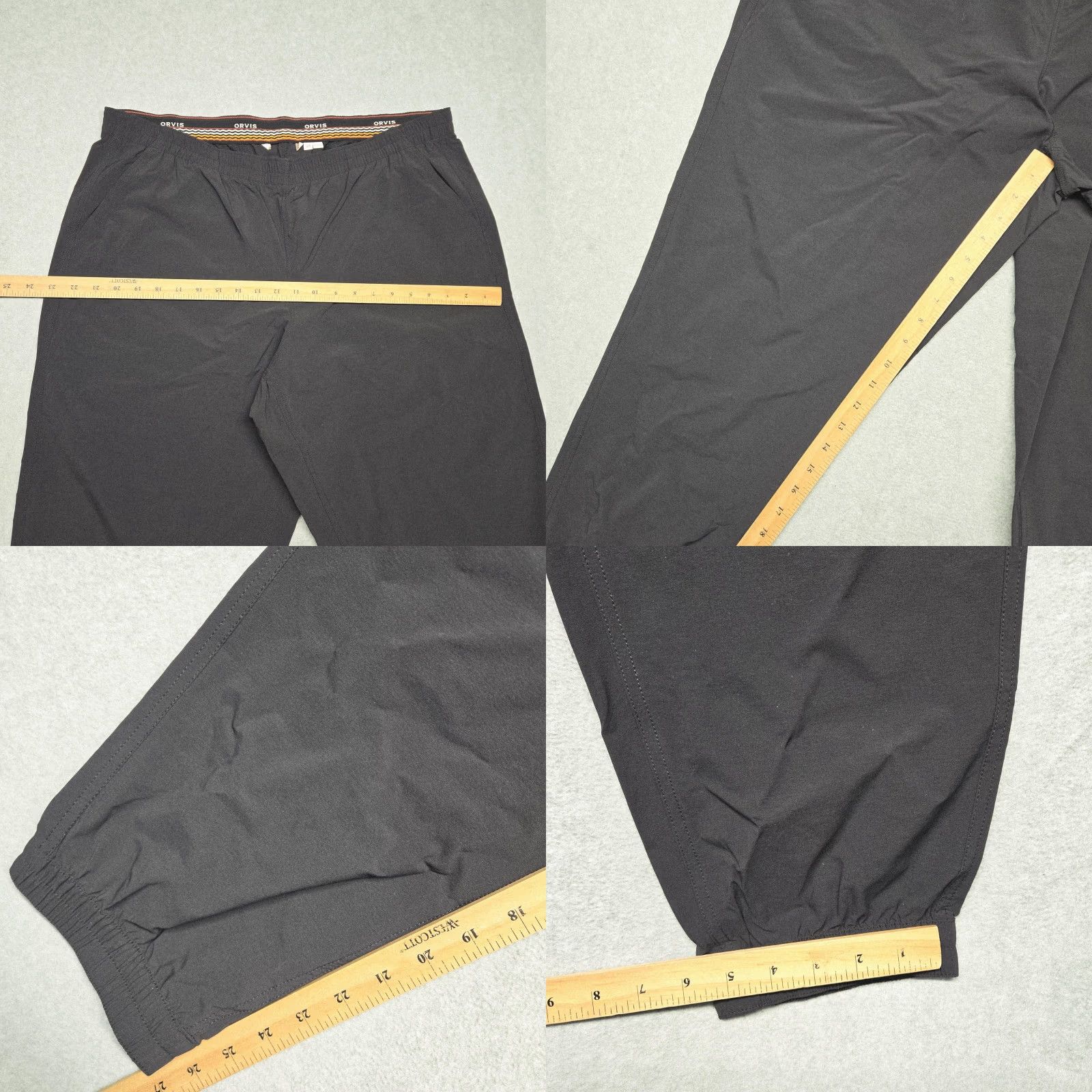 Orvis Orvis Pants Womens 20 Black Jogger Elastic Waist Pockets Tapered Hiking Fishing Size 42" / US 20 - 8 Thumbnail