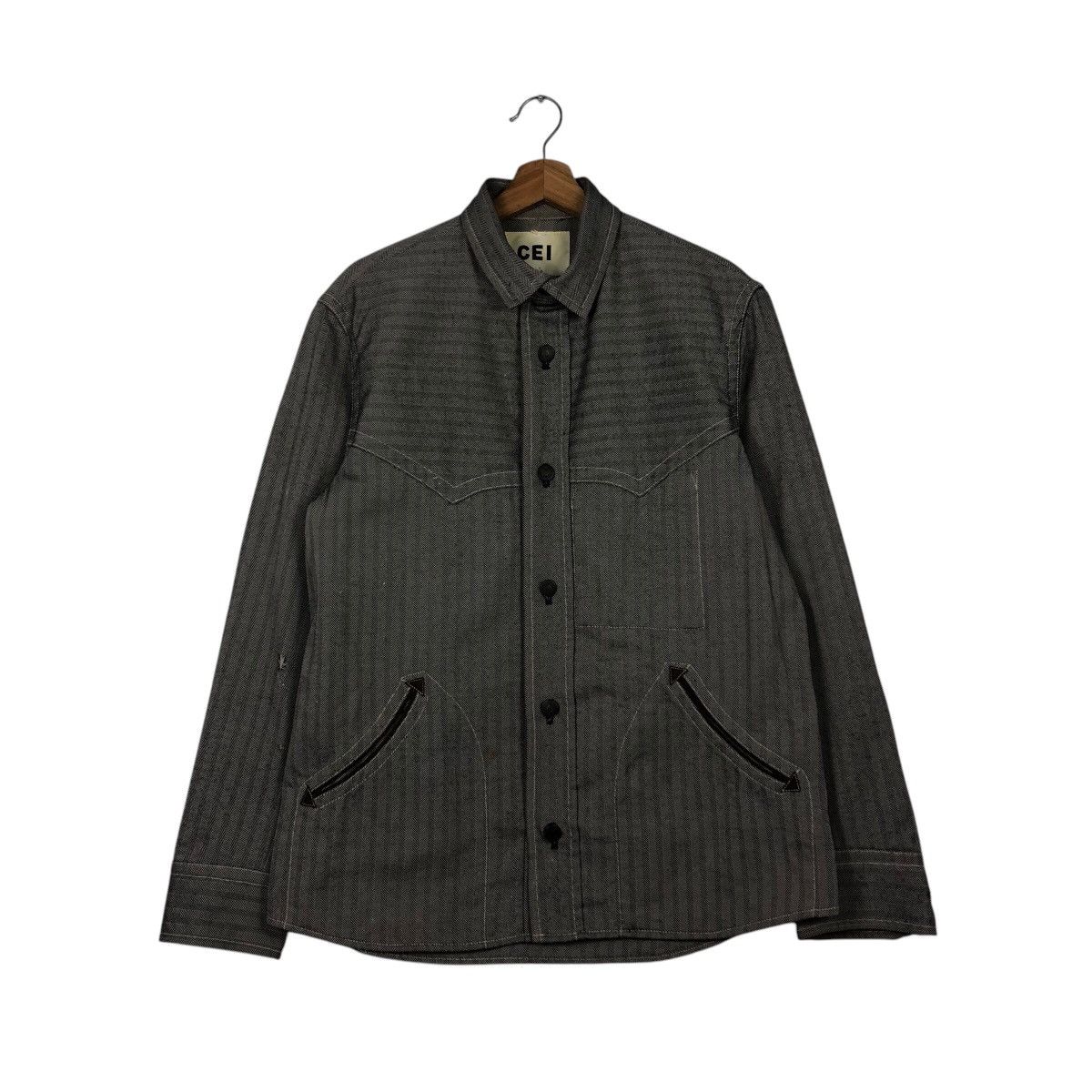 Beams Plus Vintage Wool Herringbone Biker Jacket Cei Beams Issey Miyake Size US L / EU 52-54 / 3 - 2 Thumbnail