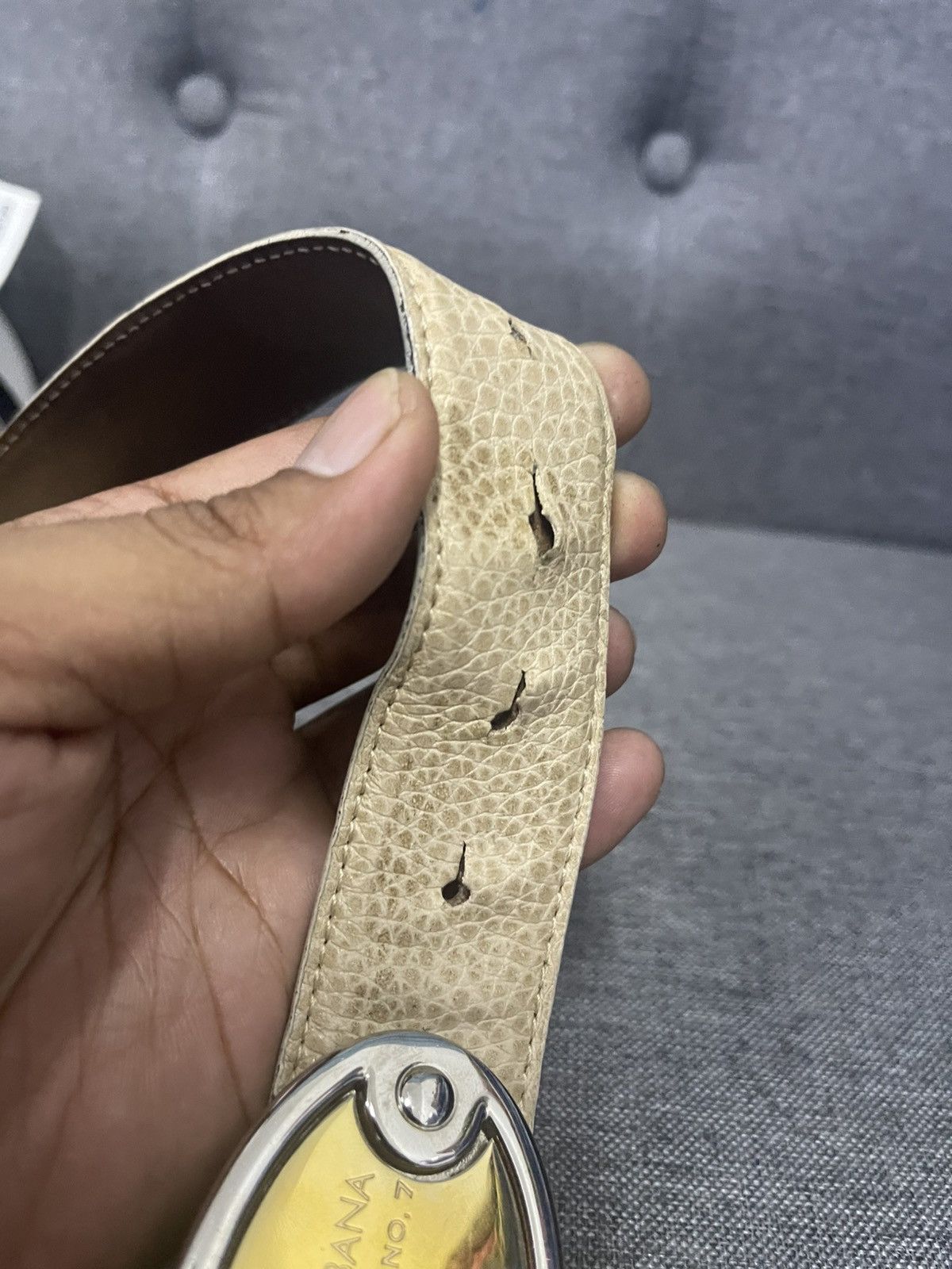 Dolce & Gabbana Spiral Leather Belt