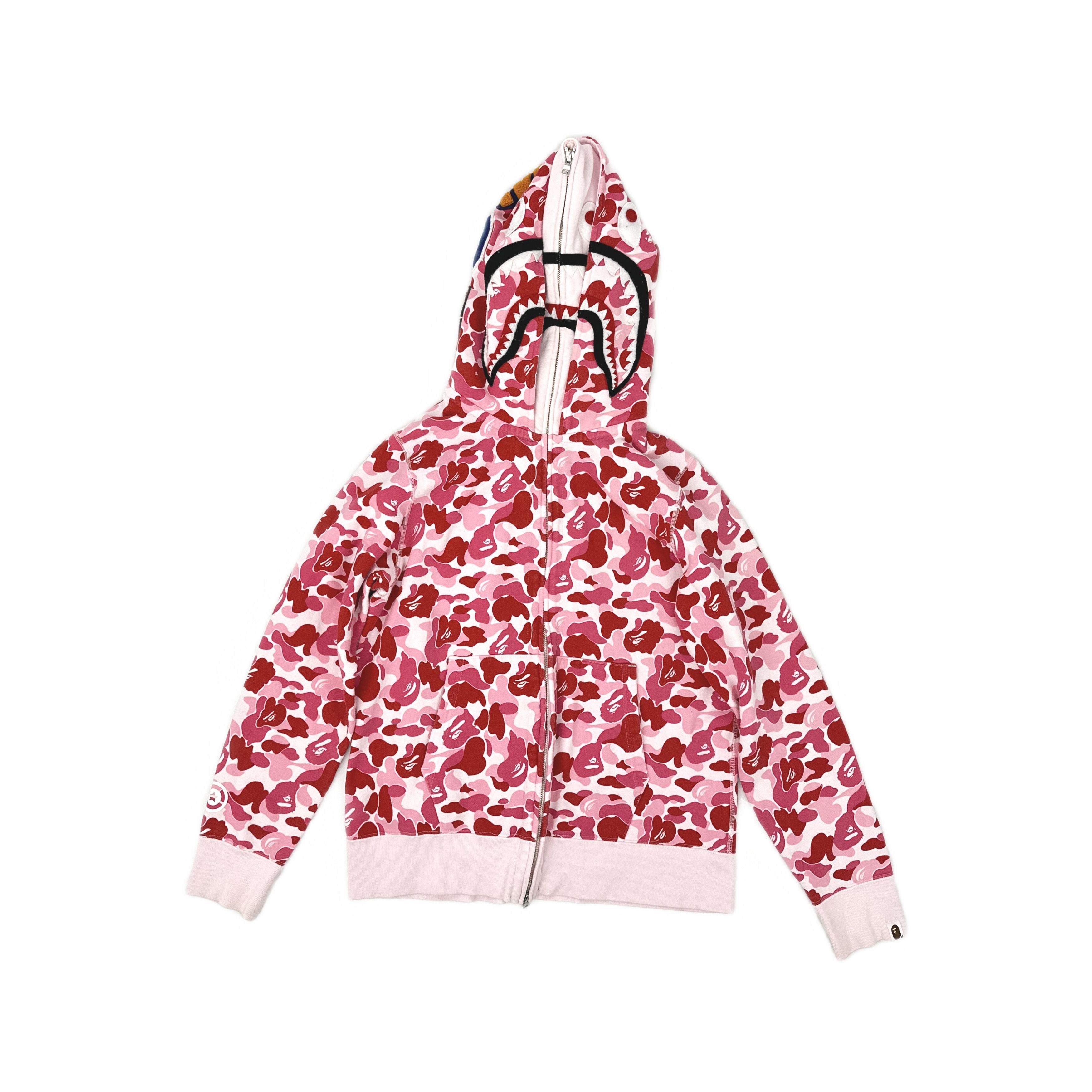 Bape A Bathing Ape Pink Camo Shark Hoodie Size M Size US M / EU 48-50 / 2 - 1 Thumbnail