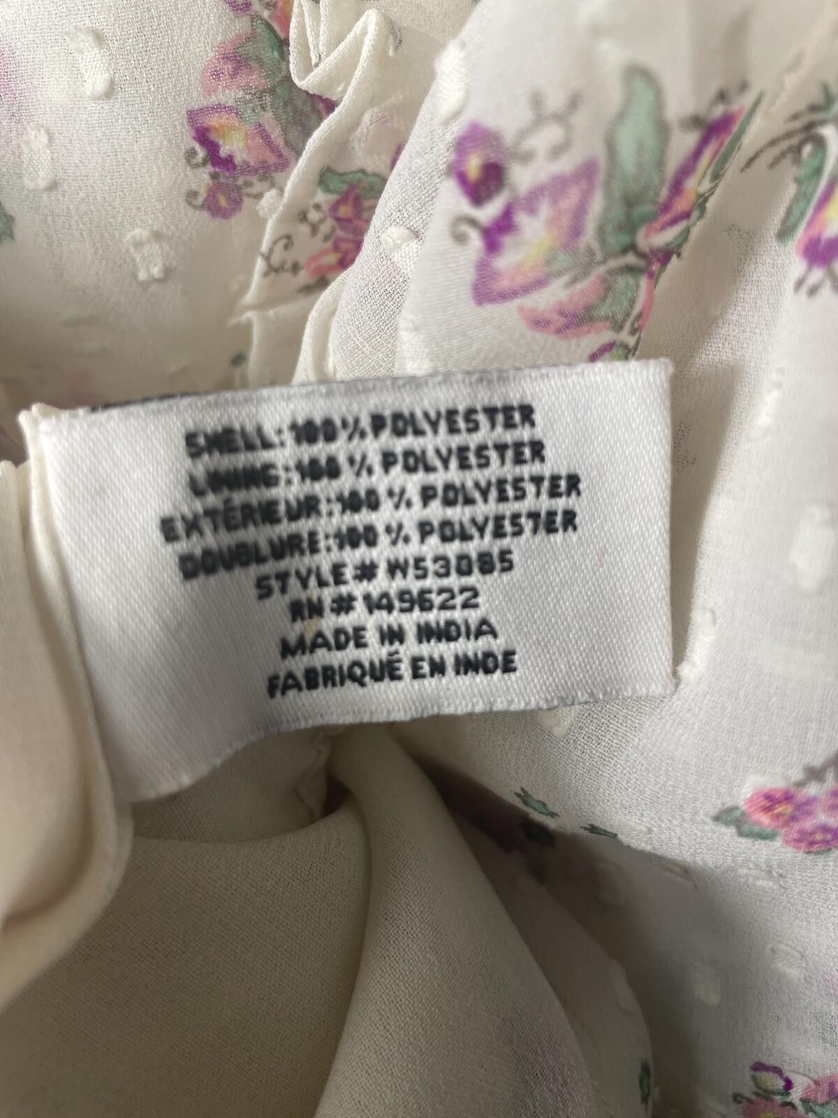 Other Walter Baker Blouse women's Small Floral Ruffle Bell Sleeve Size M / US 6-8 / IT 42-44 - 5 Thumbnail