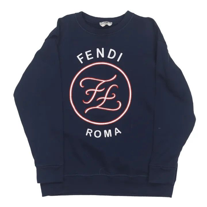 Fendi Fendi Blue Casual Loose Sweatshirt 0079 Size US XS / EU 42 / 0 - 1 Thumbnail