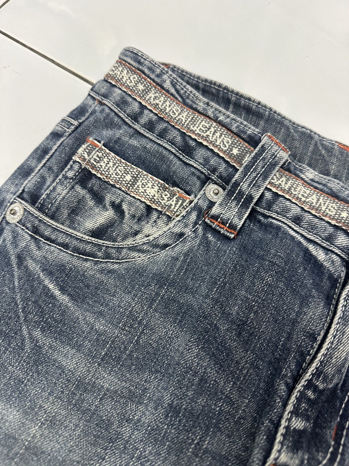 Japanese Brand × Kansai Yamamoto Vintage Japanese KANSAI JEANS Sand Wash Jeans Size US 27 - 14 Thumbnail