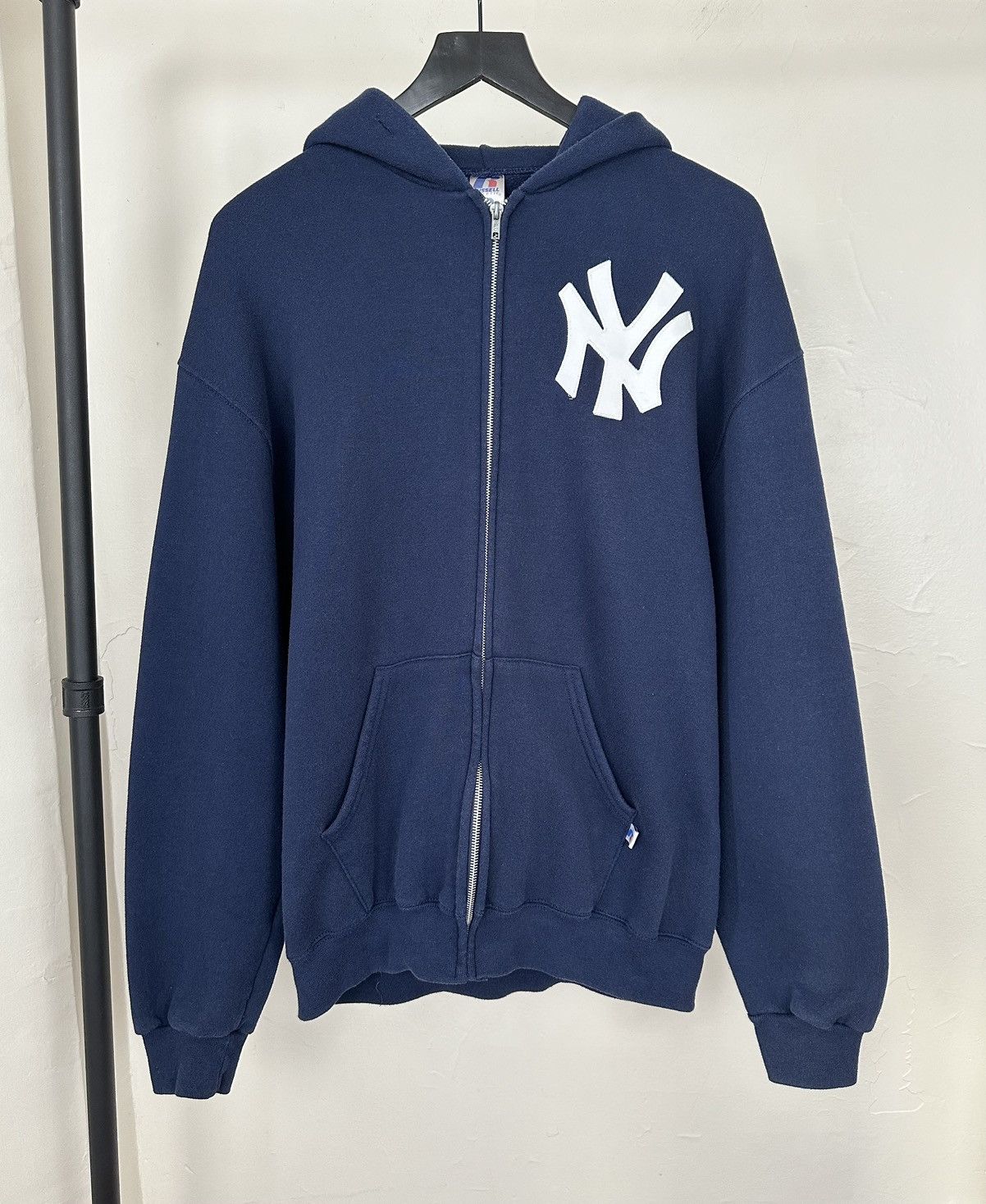 Vintage 90s Yankees Russell Zip Up Jacket Russell Athletic