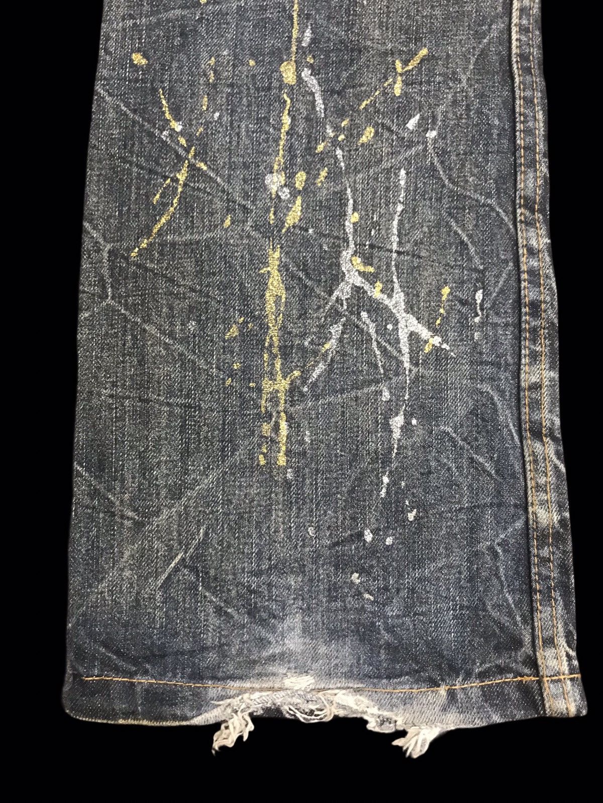 Seditionaries 💥FLARE💥K.U.I Distressed Painter Flare Denim F143 Size US 33 - 18 Thumbnail