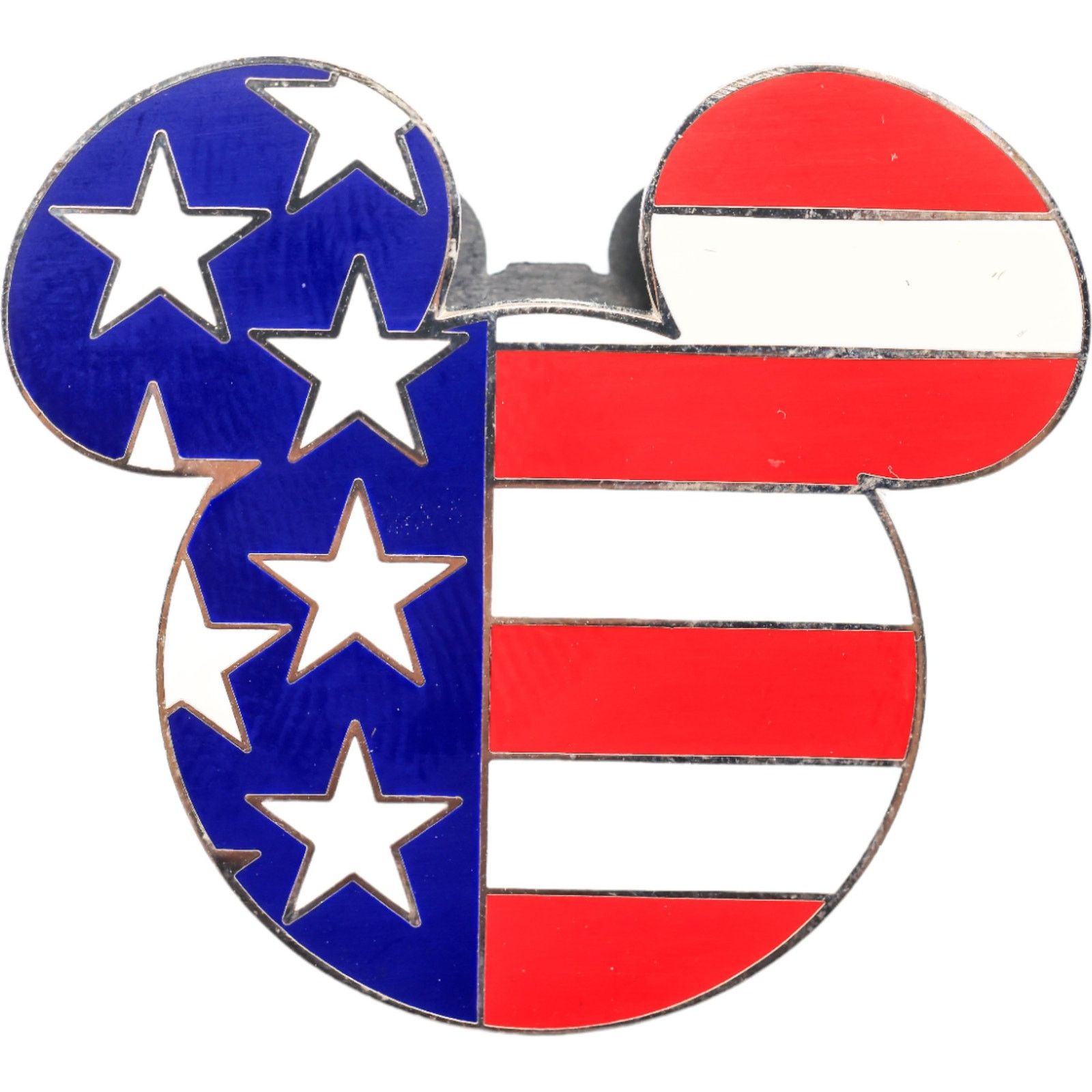 Disney Disney USA Flag Mickey Mouse Head Icon v4 Pin Size ONE SIZE - 1 Thumbnail