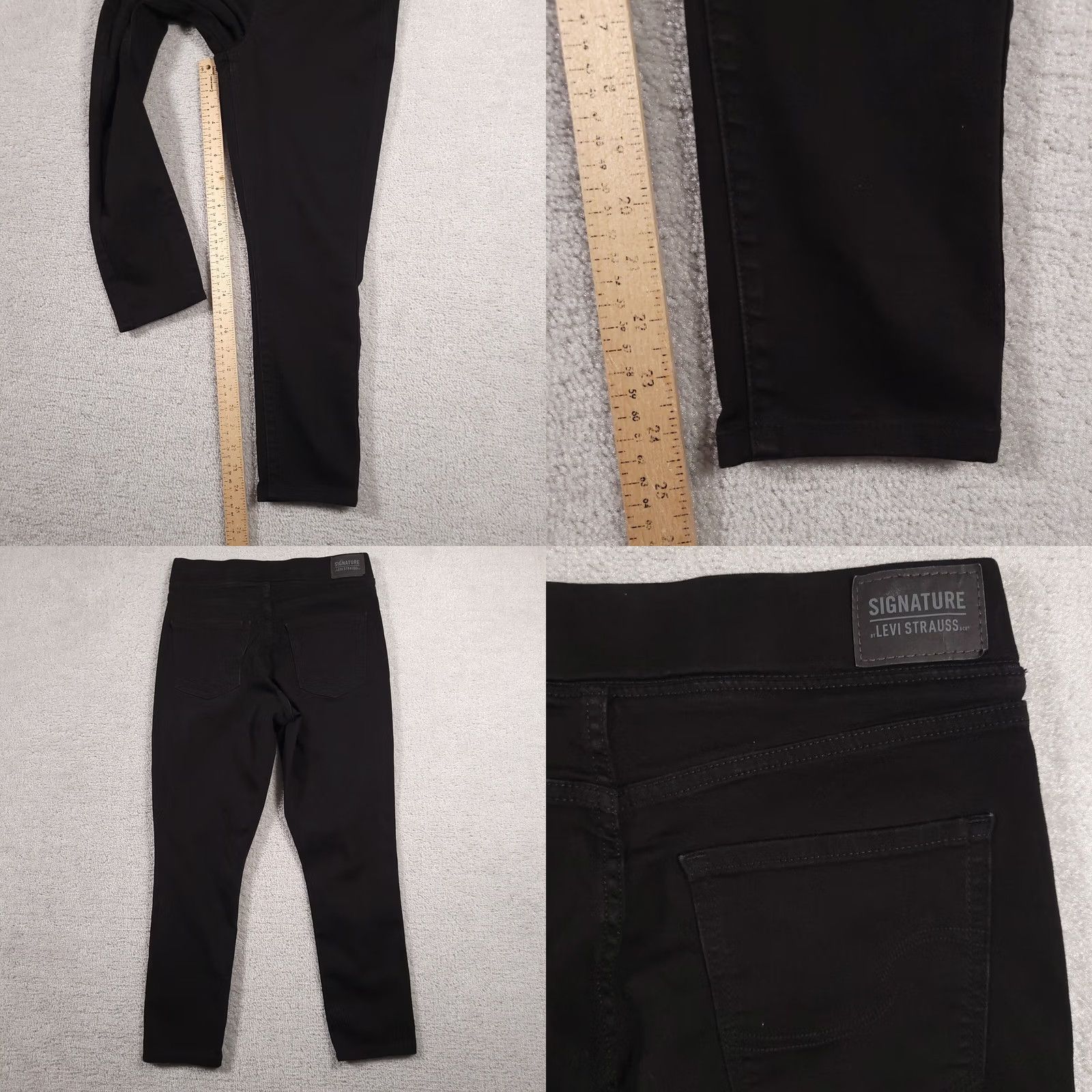 Vintage Levi Strauss Shaping Super Skinny Jeans Womens 6 Black 28X25 Crop Capri - Style - Sale Size 28" / US 6 / IT 42 - 8 Thumbnail