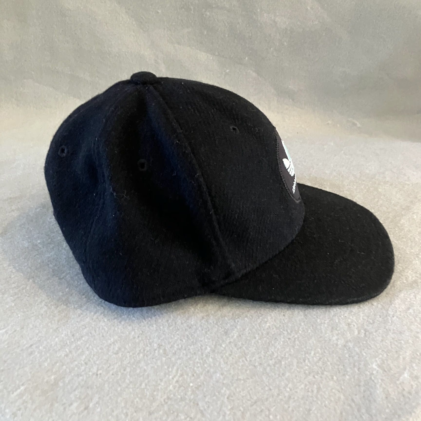 Adidas VINTAGE Adidas Snapback Hat Mens Black Skateboarding Wool Blend Cap Size ONE SIZE - 5 Thumbnail