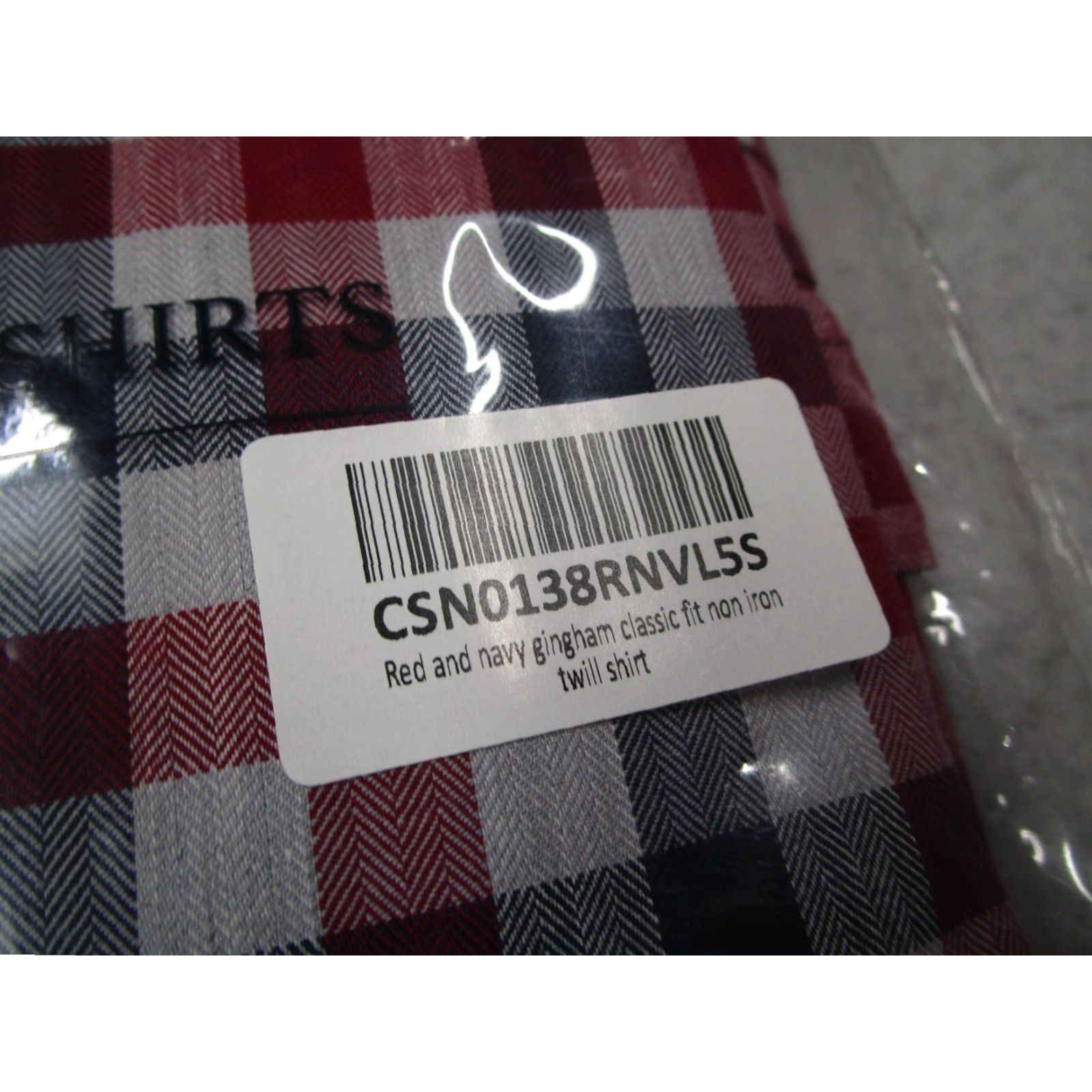 Charles Tyrwhitt VINTAGE Charles Tyrwhitt Dress Shirt Men Large Red Gingham Business Casual Classic Non-Iron Button-Down Size 42R - 5 Thumbnail