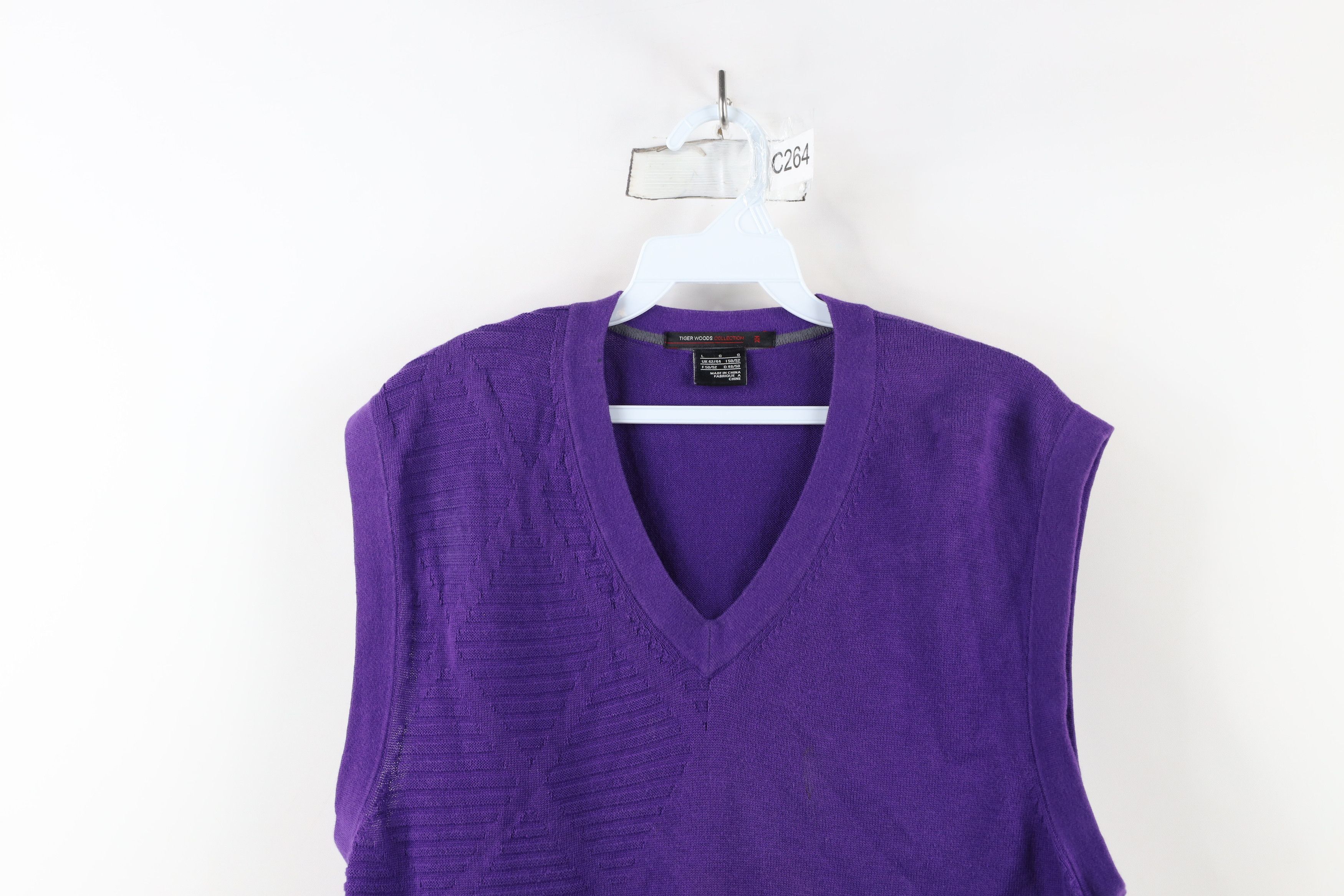 Nike × Vintage Vintage Nike Golf Tiger Woods Diamond Knit Sweater Vest Size US L / EU 52-54 / 3 - 2 Thumbnail