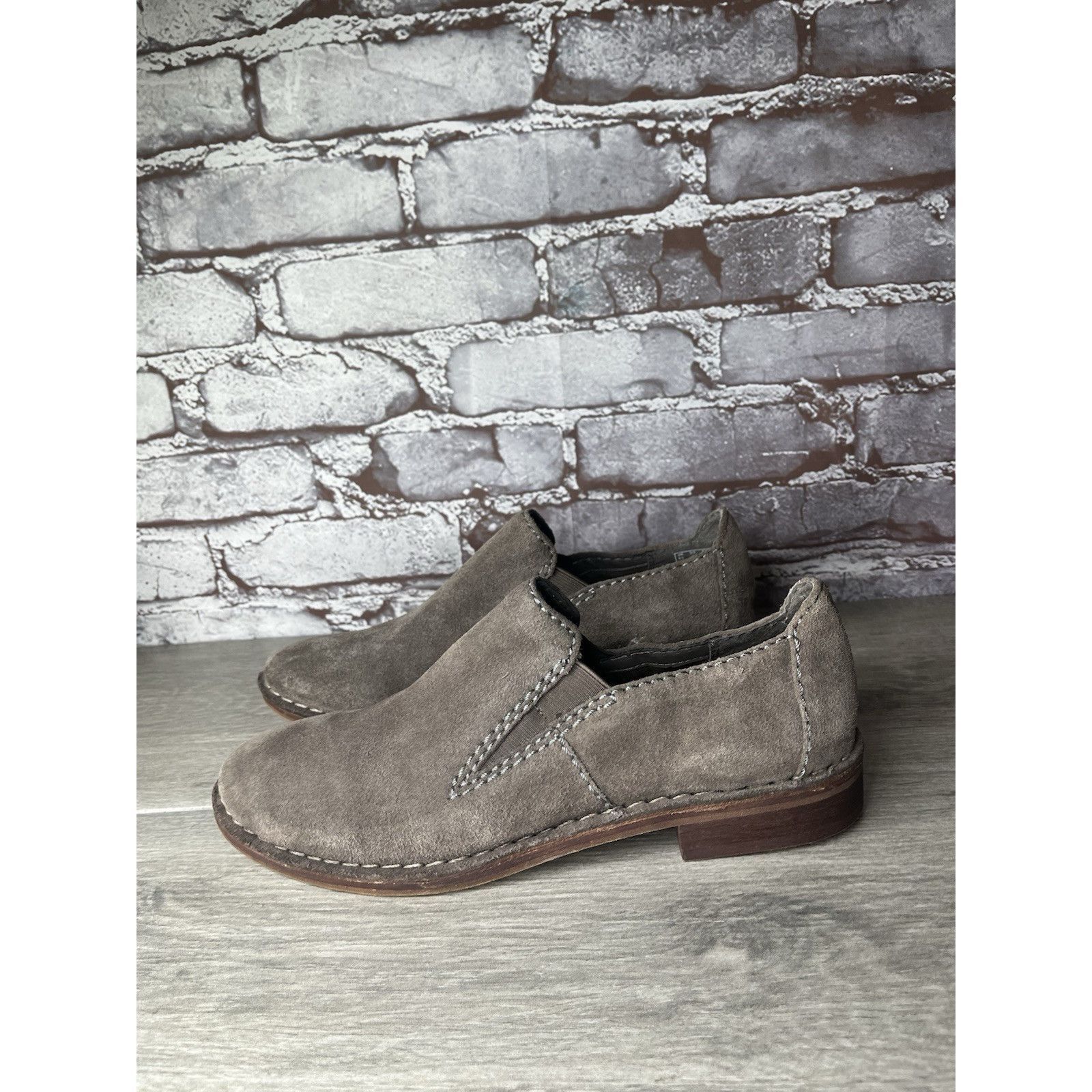 Clarks Clarks Somerset Gray Suede Leather Loafers Ankle Booties Wom Size US 9 / IT 39 - 1 Thumbnail