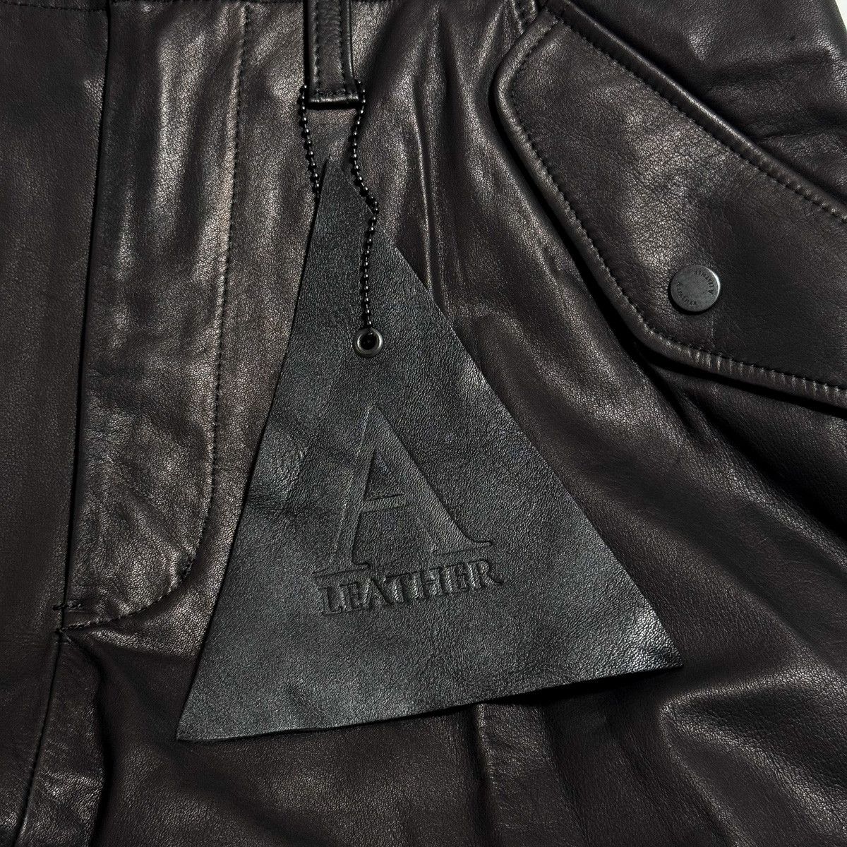 Other A LEATHER CARGO PANTS BLACK L COWHIDE Size US 40 / EU 56 - 6 Thumbnail