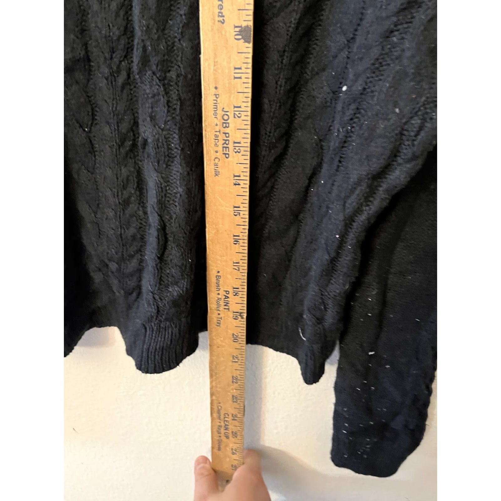 Aeropostale VINTAGE Aeropostale Knit Cardigan Sweater Women Medium Black All Seasons Open Button Cotton Acrylic Size M / US 6-8 / IT 42-44 - 4 Thumbnail