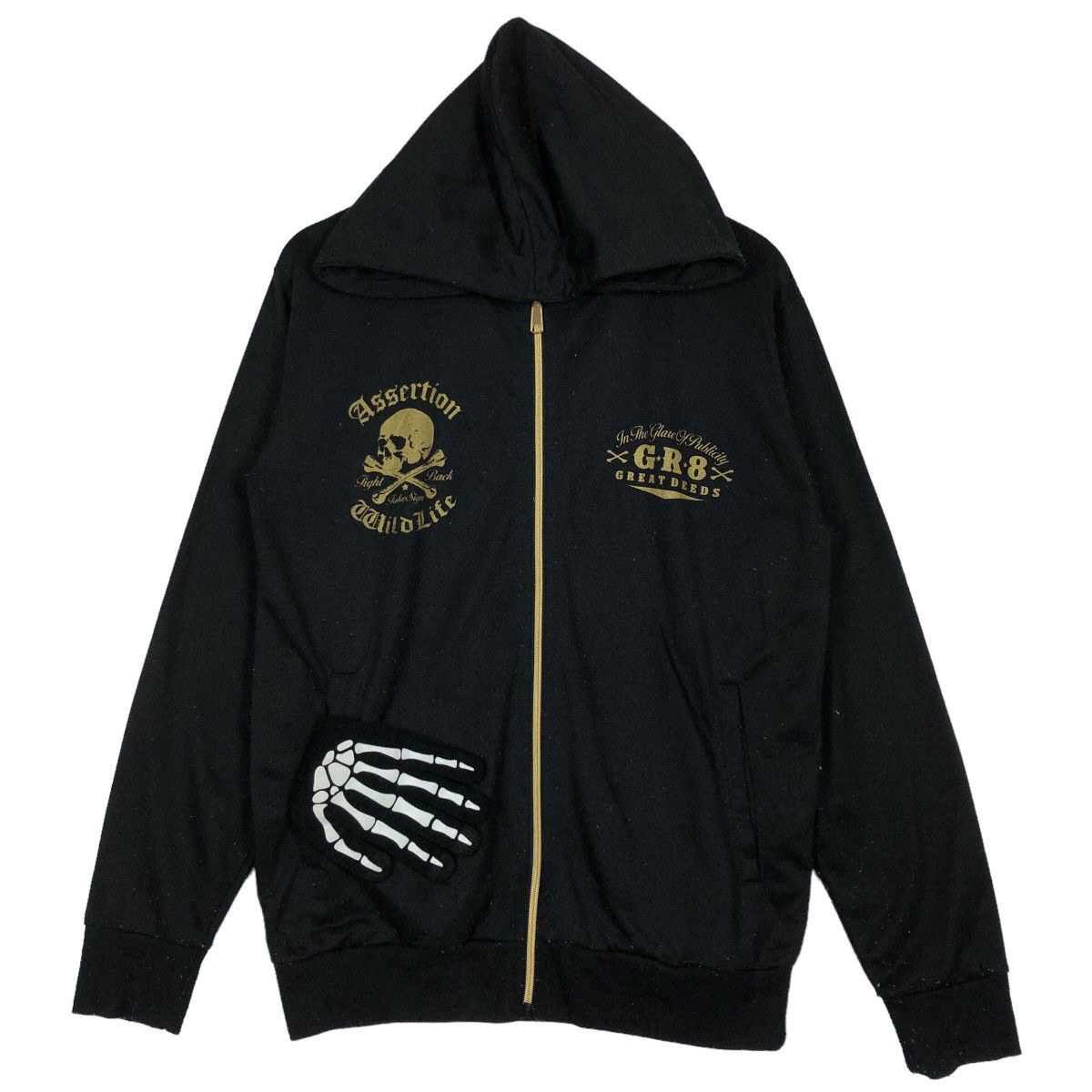 Japanese Brand Punk Design Hoodie Wild Life Skeleton Inspire Chrome Hearts Size US L / EU 52-54 / 3 - 3 Thumbnail