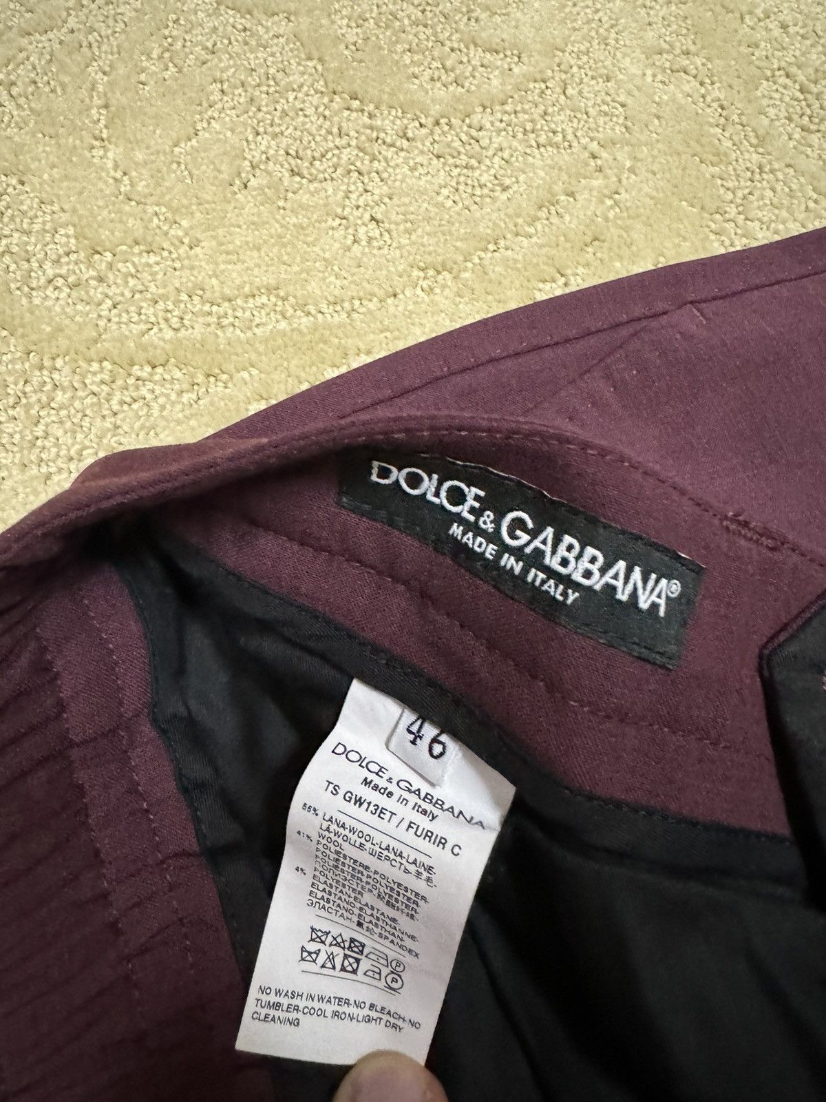 Dolce & Gabbana Dolce & Gabbana Maroon Pants Size US 30 / EU 46 - 3 Thumbnail