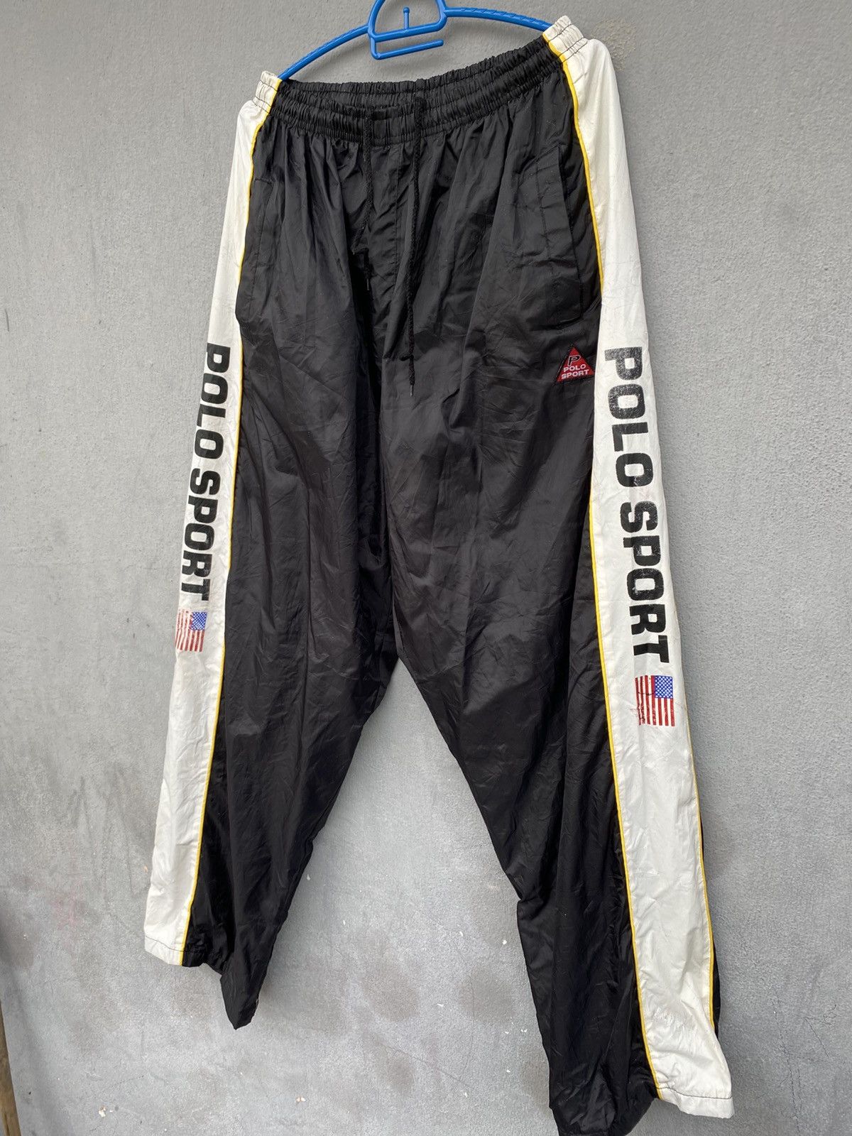 Polo Ralph Lauren × Vintage Dope😱 Vintage 90s Polo Sport Spellout Polyester Pant Size US 34 / EU 50 - 4 Thumbnail