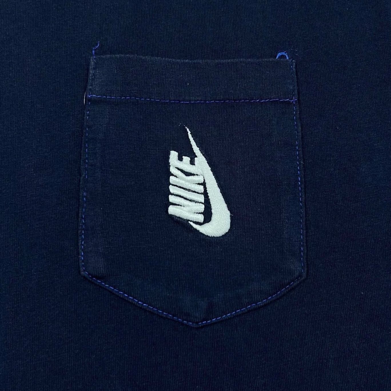 Nike NIKE T-Shirt Short Sleeve Pocket Embroidered Mini Logo Navy Blue Medium Mens Size US M / EU 48-50 / 2 - 3 Thumbnail