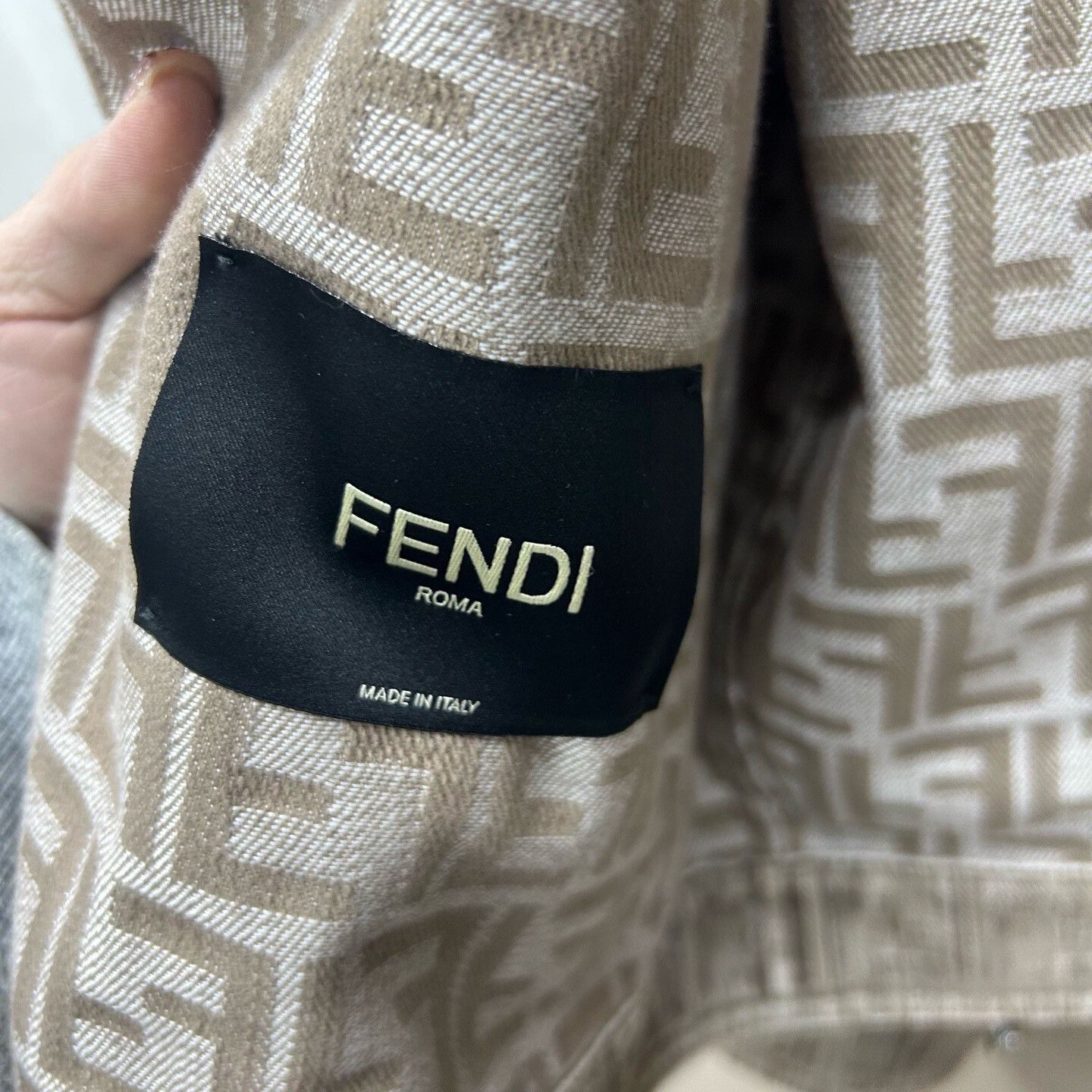 Fendi fendi monogram denim jacket in gray Size US L / EU 52-54 / 3 - 3 Thumbnail