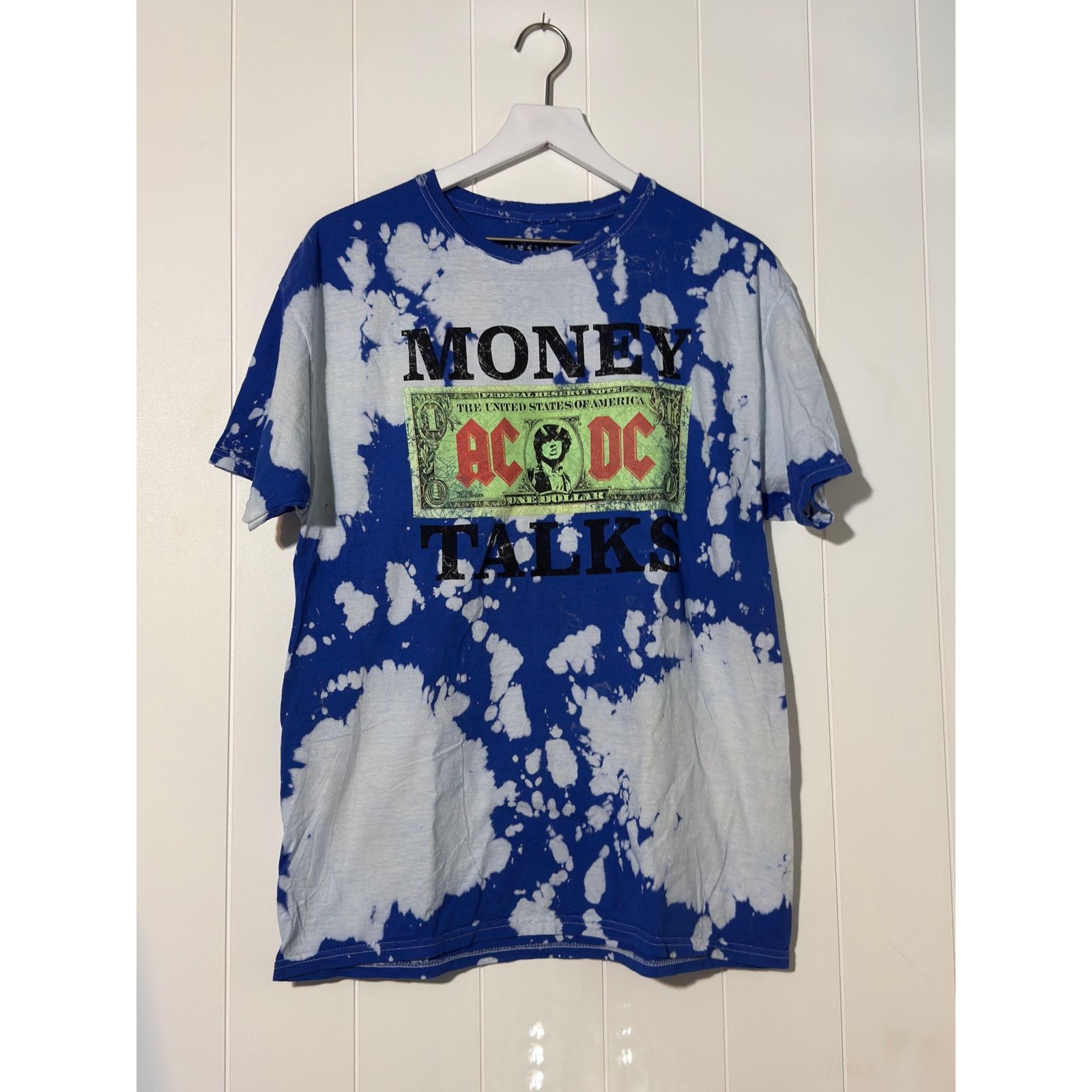 Other ACDC Money Talks Tie-Dye T-Shirt Blue and White Size 2XL Size US M / EU 48-50 / 2 - 1 Thumbnail