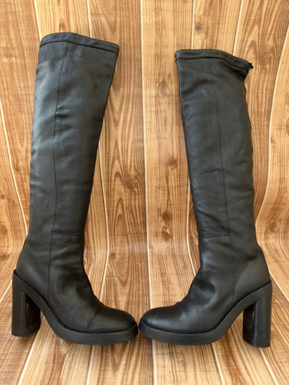 Ann Demeulemeester × Vintage AD black Leather Boots. Size US 6 / IT 36 - 5 Thumbnail